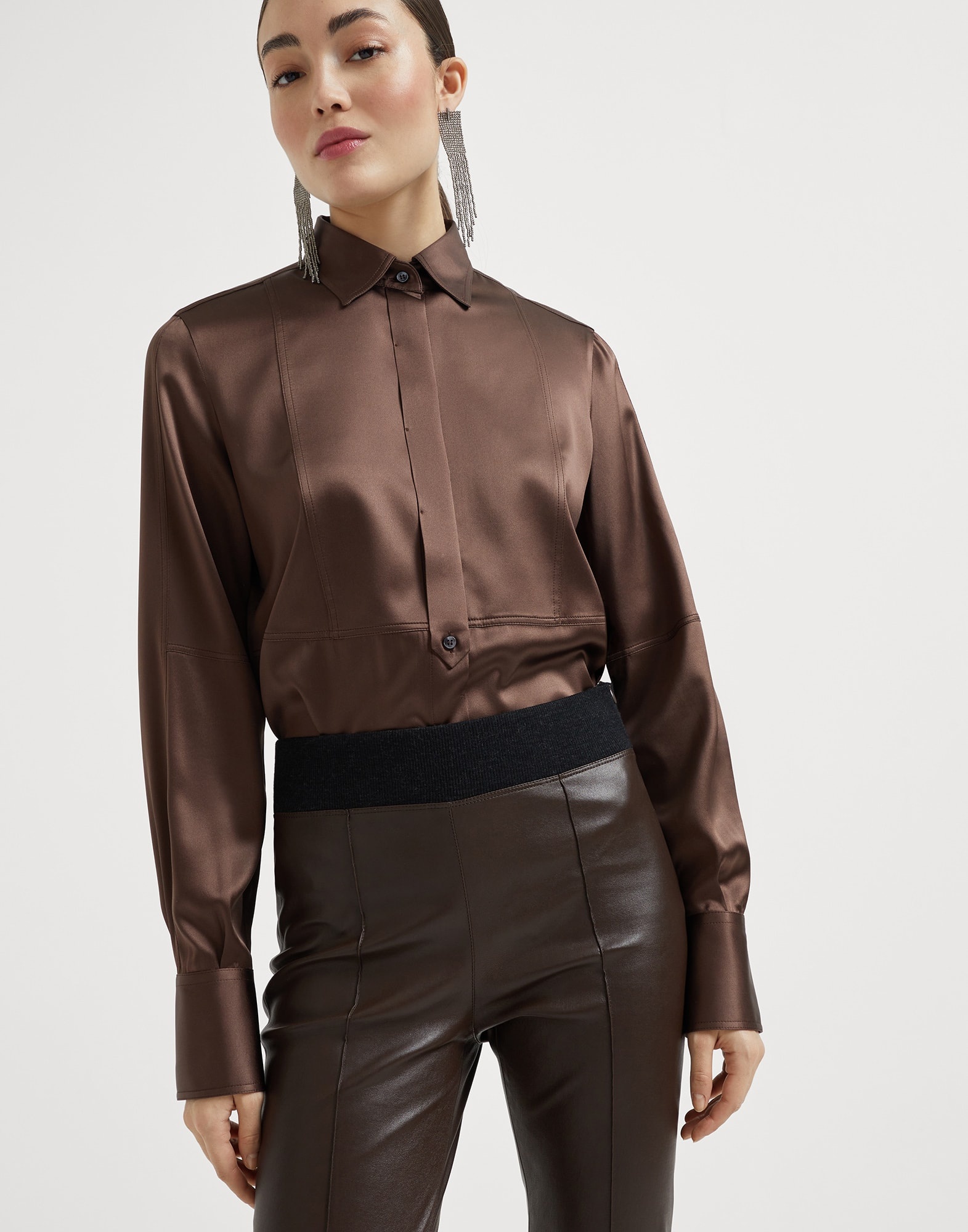 Stretch nappa leather leggings - 3