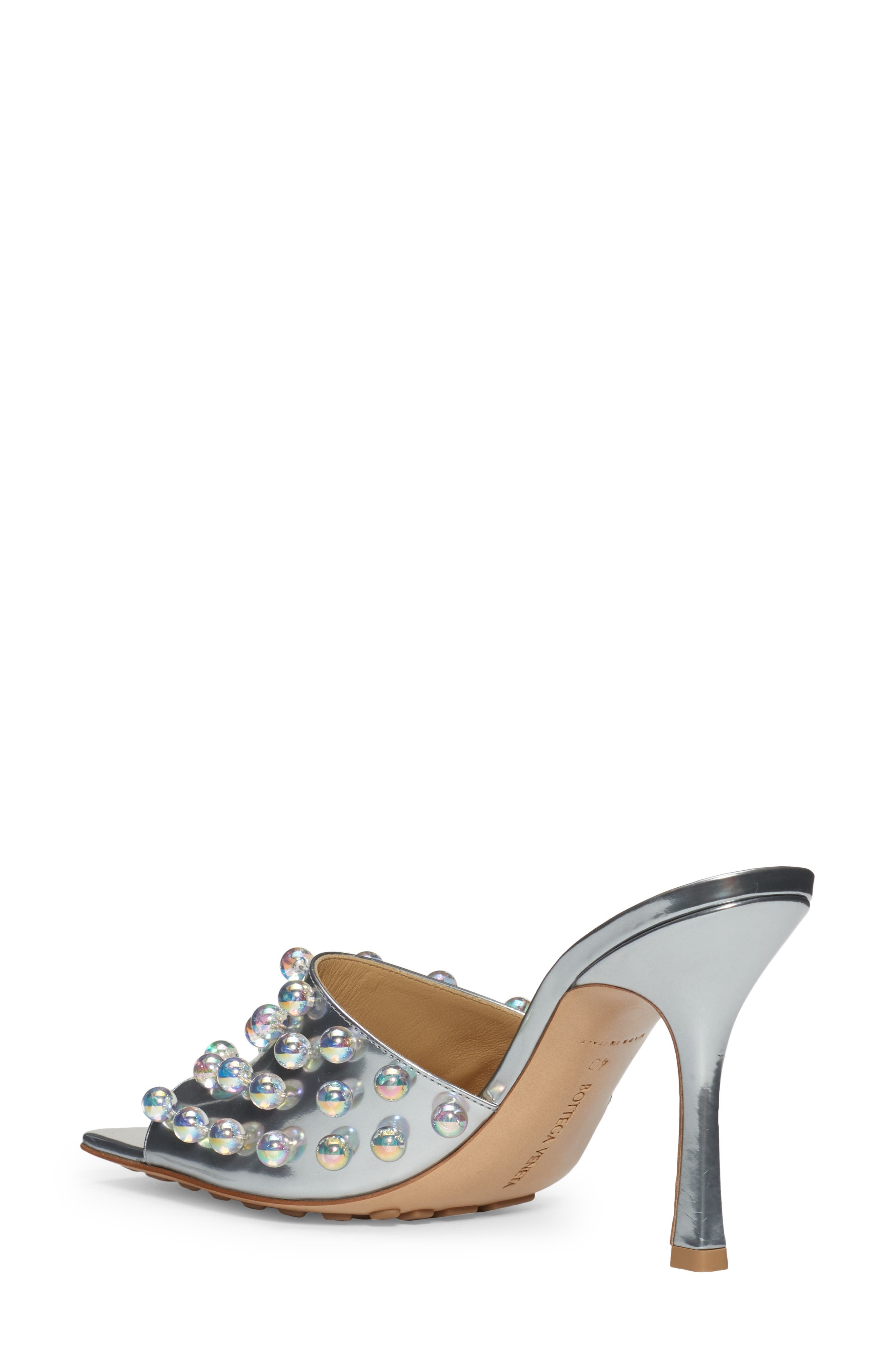 Bottega Veneta Orb Metallic Sandal in 1435 Silver Provv at Nordstrom, Size 6Us - 2