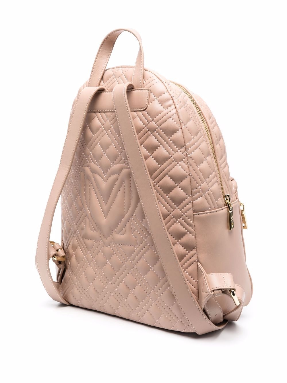 quilted logo-plaque backpack - 3