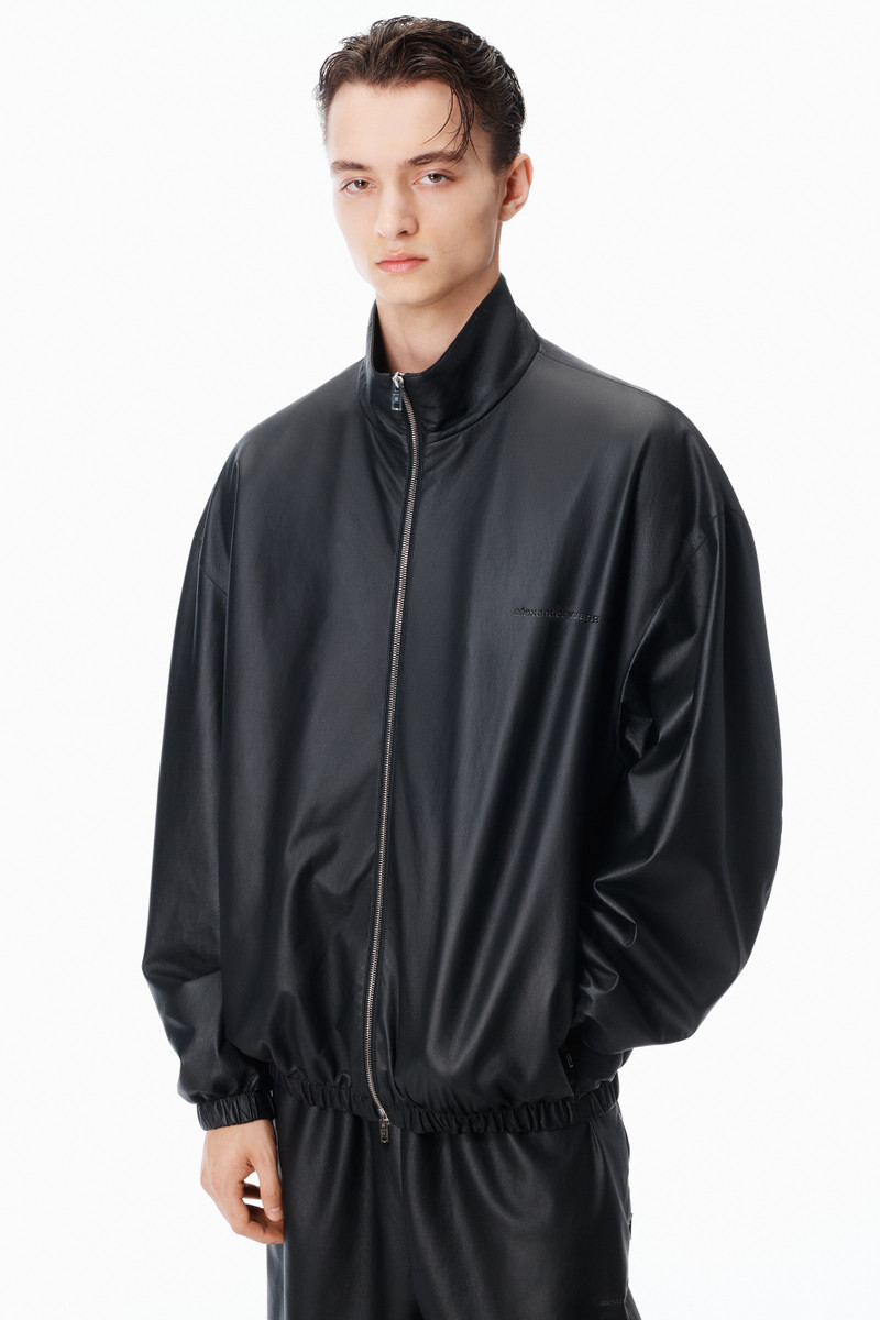 Track Jacket in Bonded Leather 3
