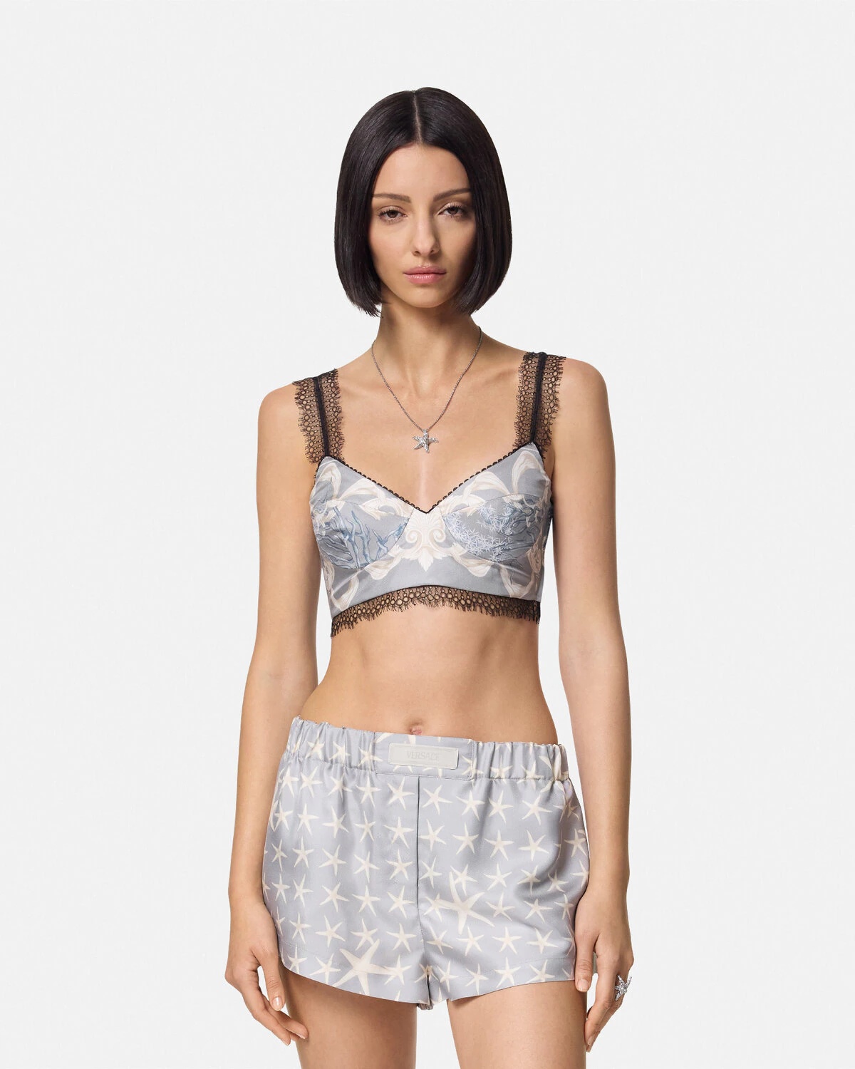 Barocco Sea Silk Bralette Top - 4