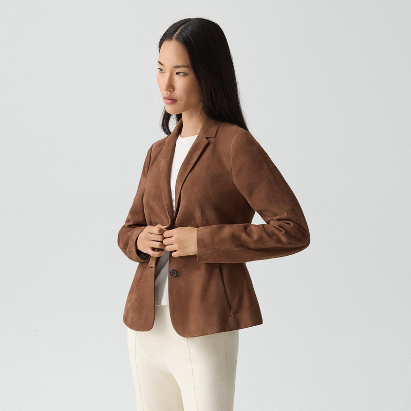 Fitted Blazer in Suede 3