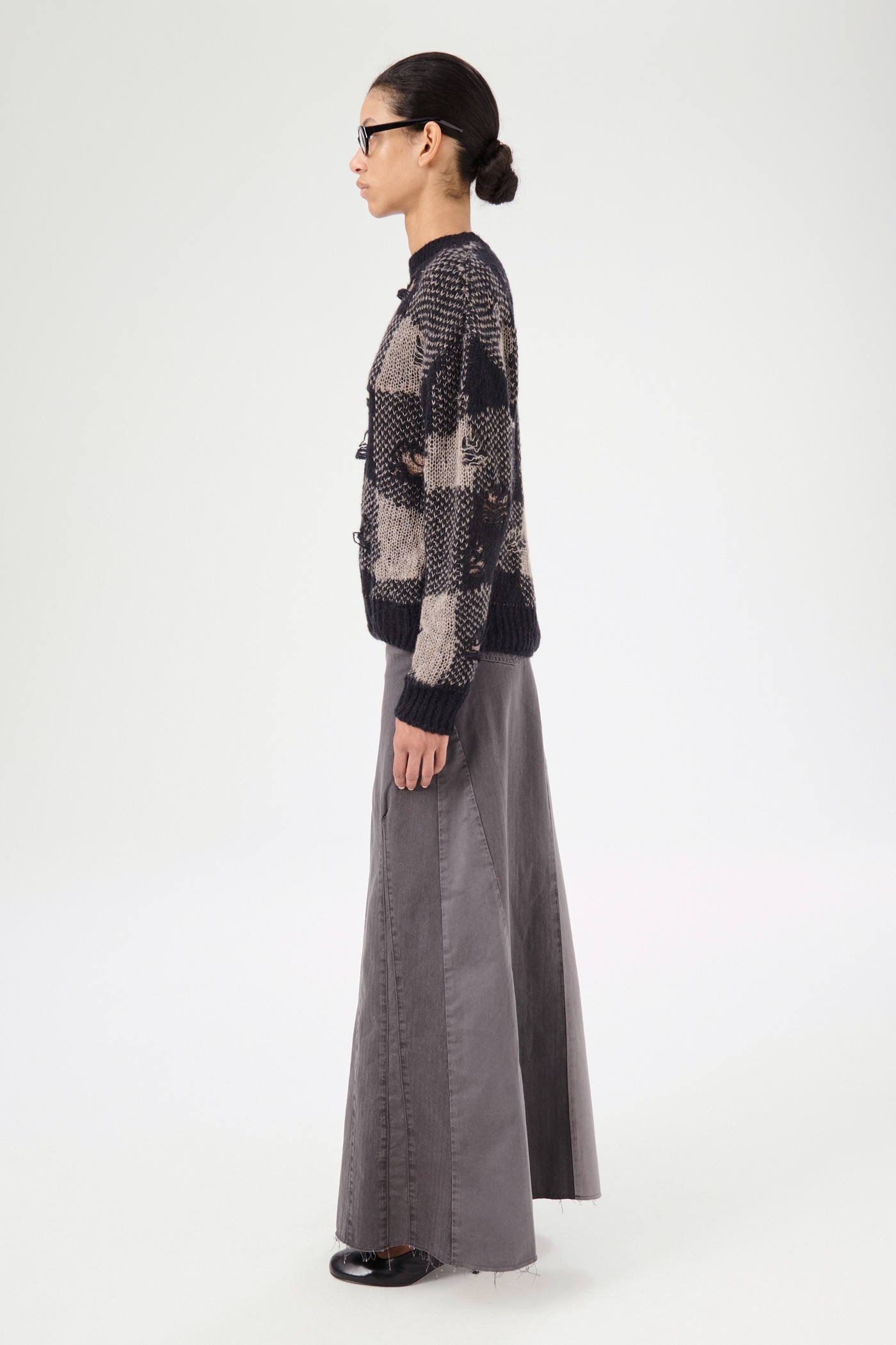 Sonar Roundneck Black Destructive Gingham - 4