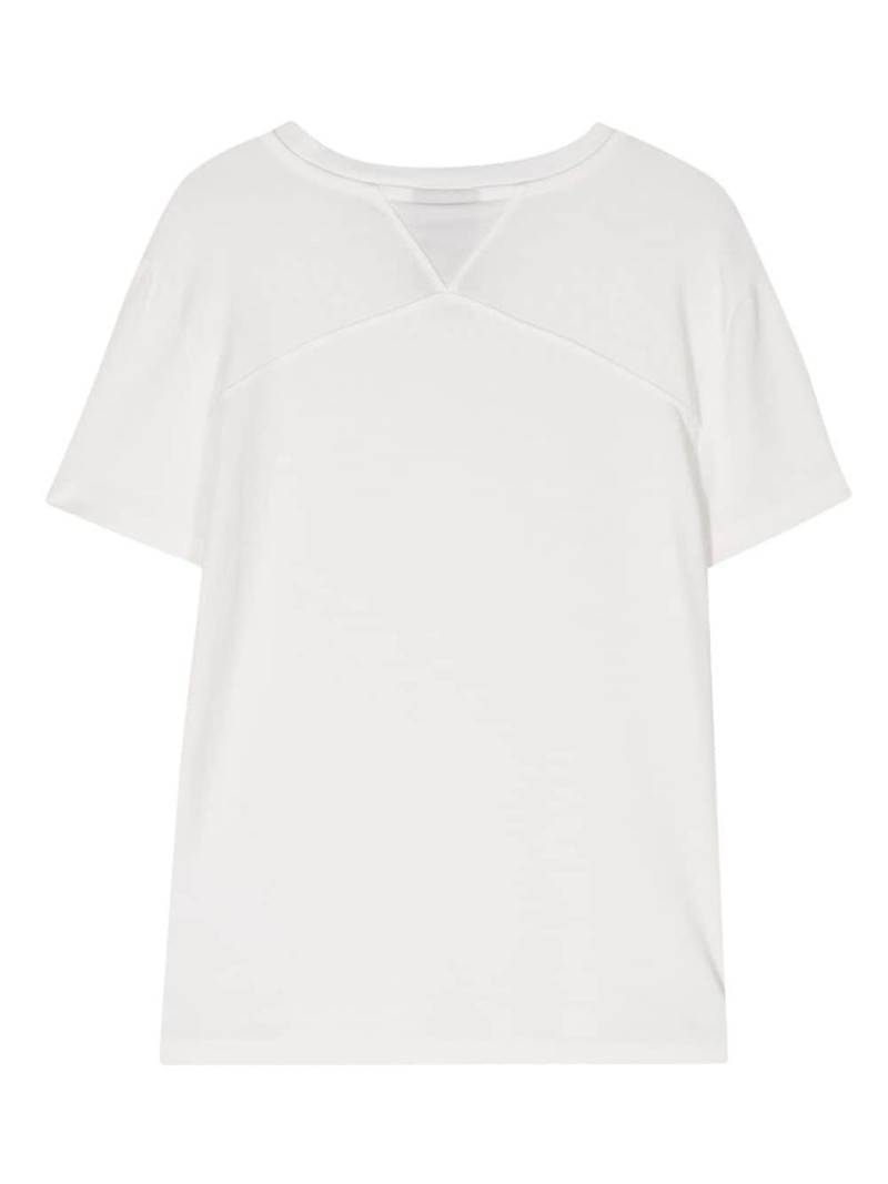 thom/krom panelled fine-knit T-shirt outlook