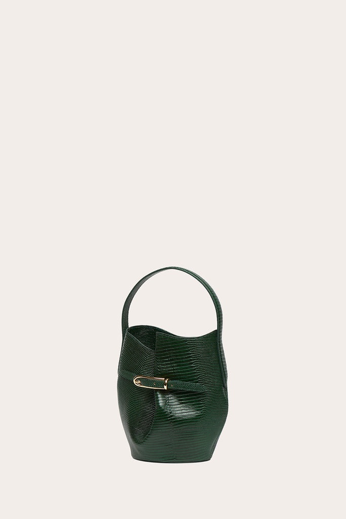 BELTED BUCKET BAG MINI EMERALD - 2
