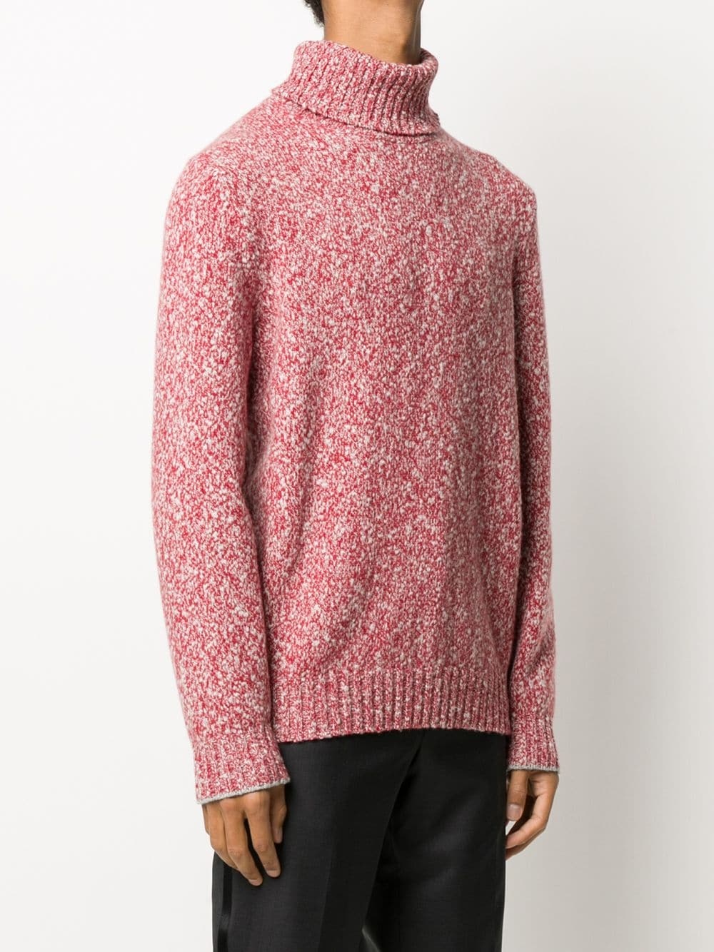 roll-neck mélange sweater  - 3