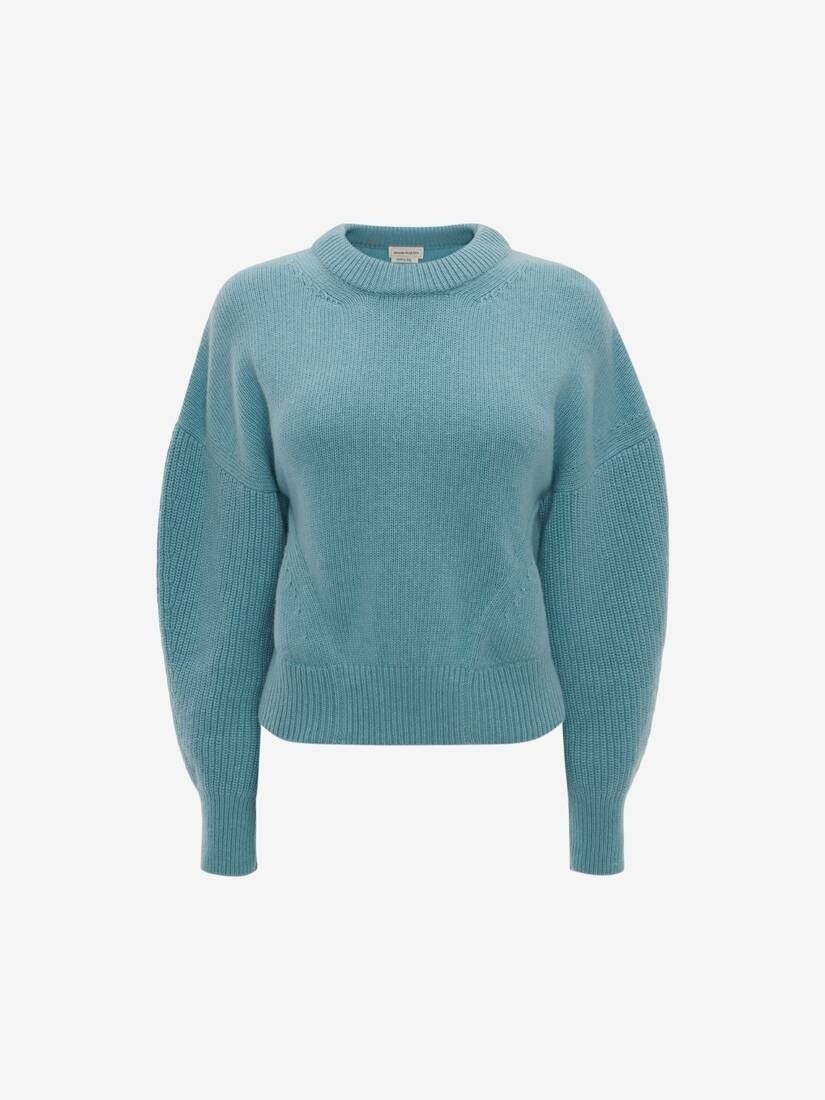 Cocoon Sleeve Jumper in Light Blue - 1