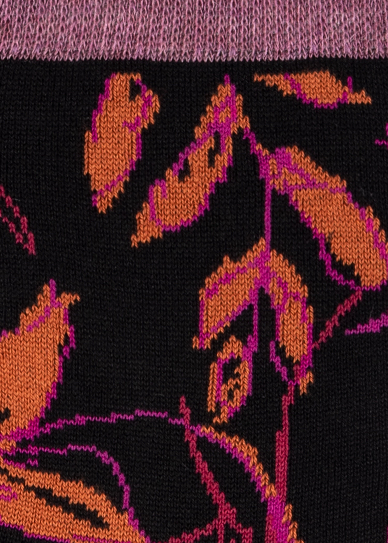 Women's Black Cotton-Blend 'Ink Floral' Socks - 3