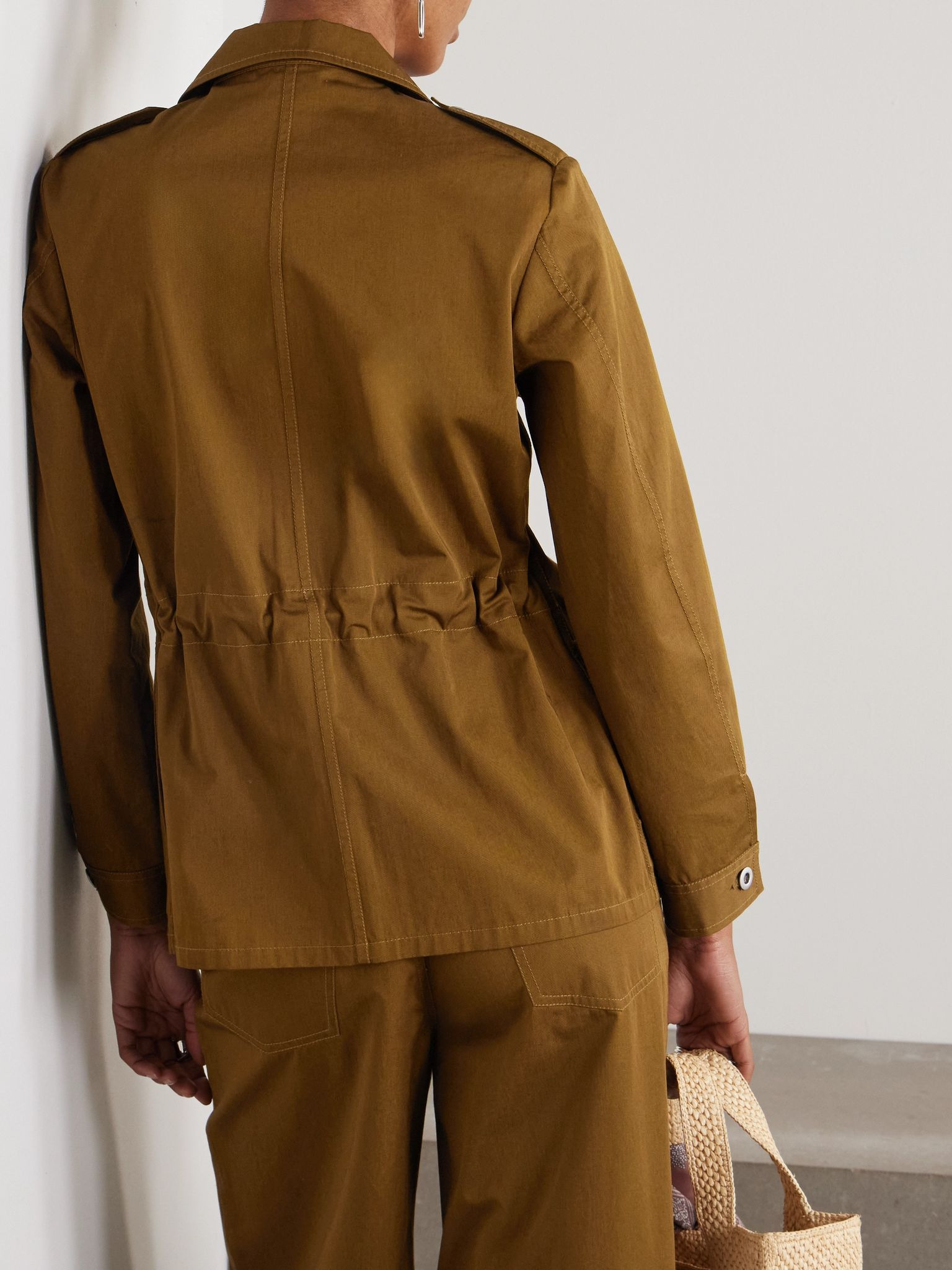 Malia cotton-twill jacket Brown - 4