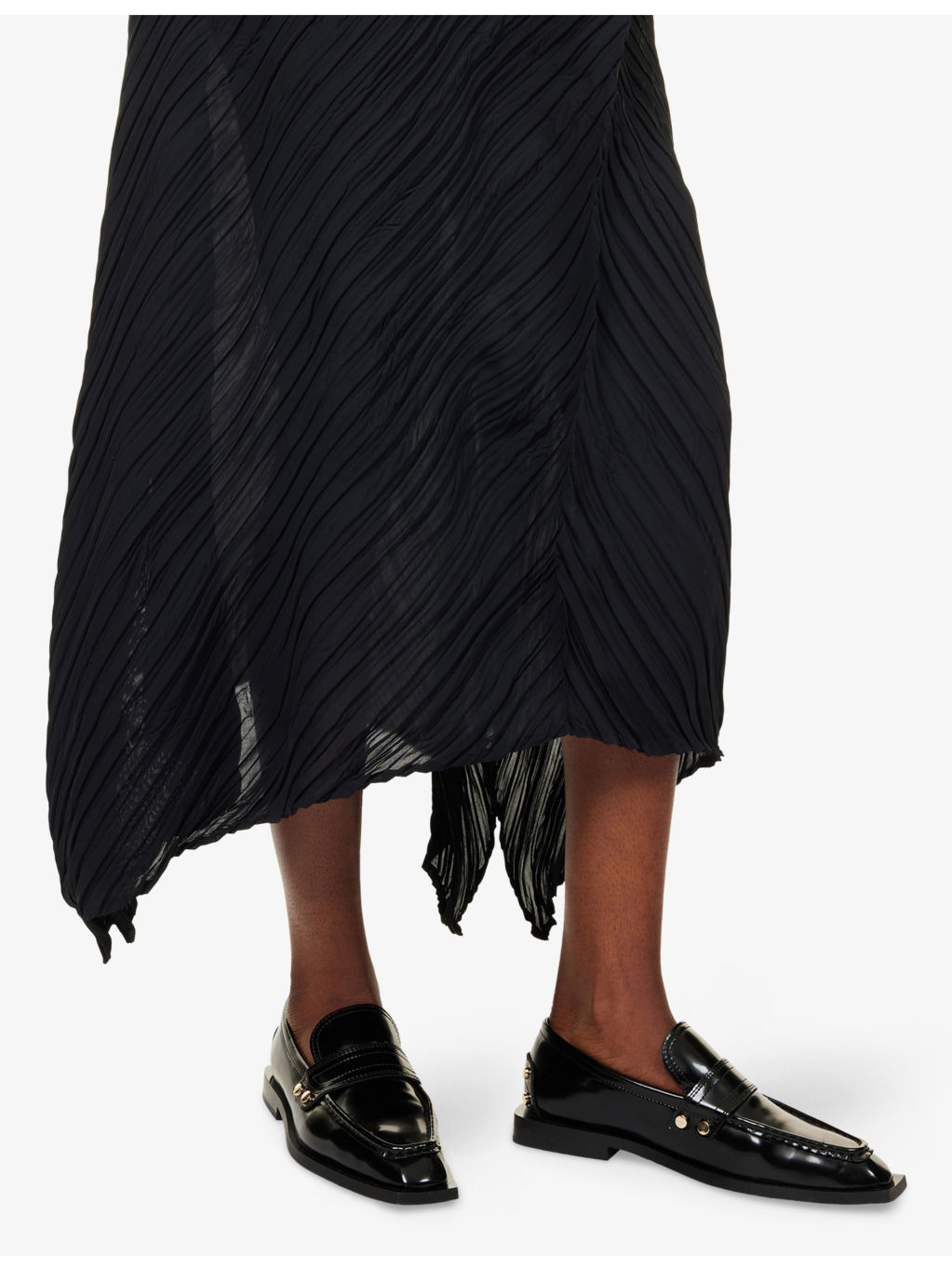 Twisted Asymmetric Knitted Midi Dress - 6