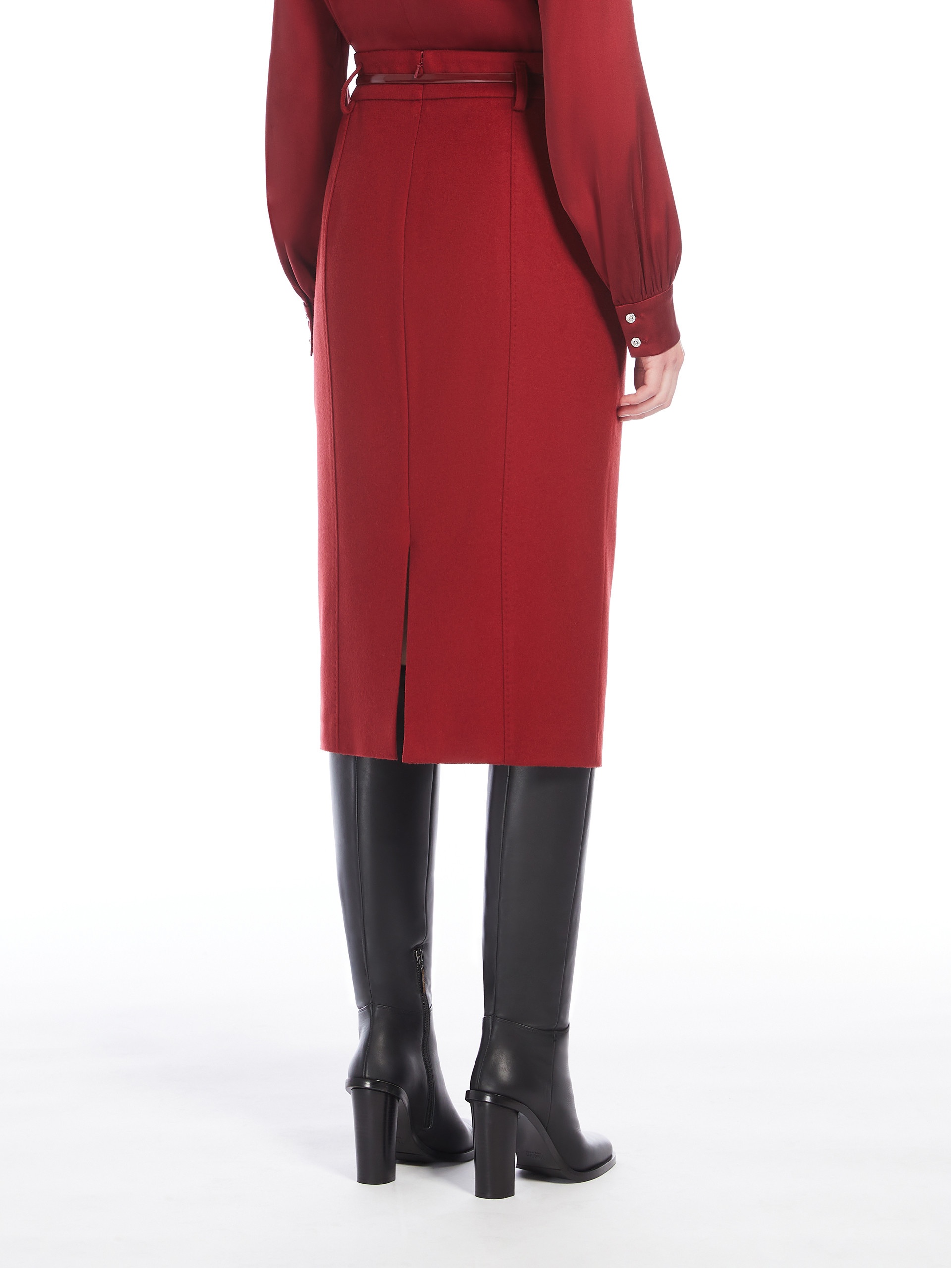 GINSENG Wool pencil skirt - 4