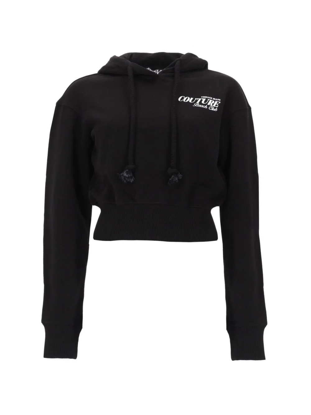 hooded cropped sweater - 1