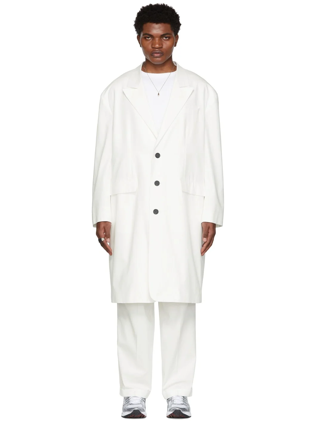 SSENSE Exclusive Off-White 90's Tailored Coat - 1