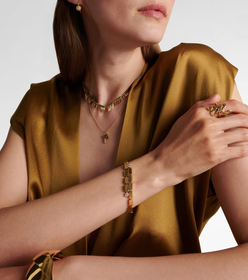 ILEANA MAKRI 18kt gold bracelet with diamonds outlook