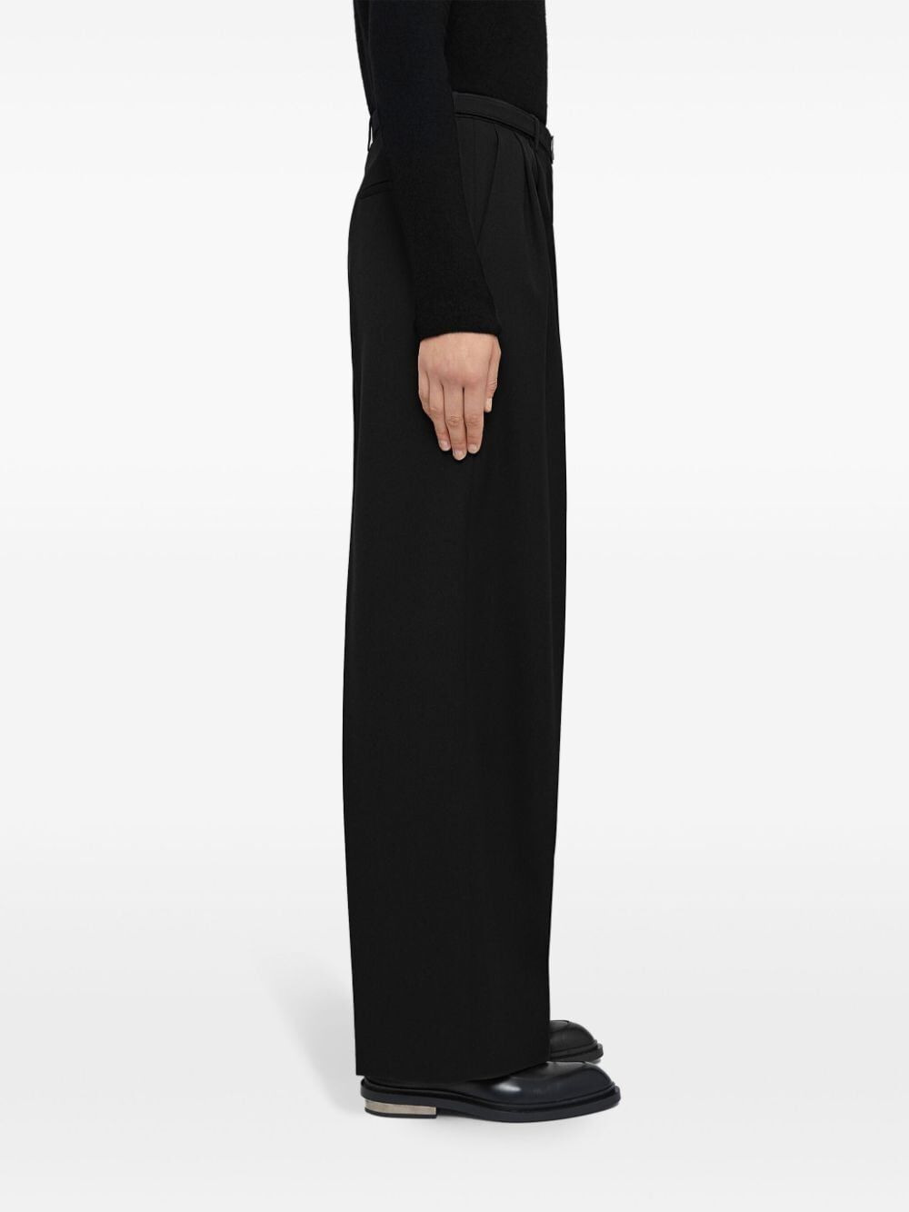 Jil Sander Women Long Relaxed Wide Leg Pleated Pant - 3