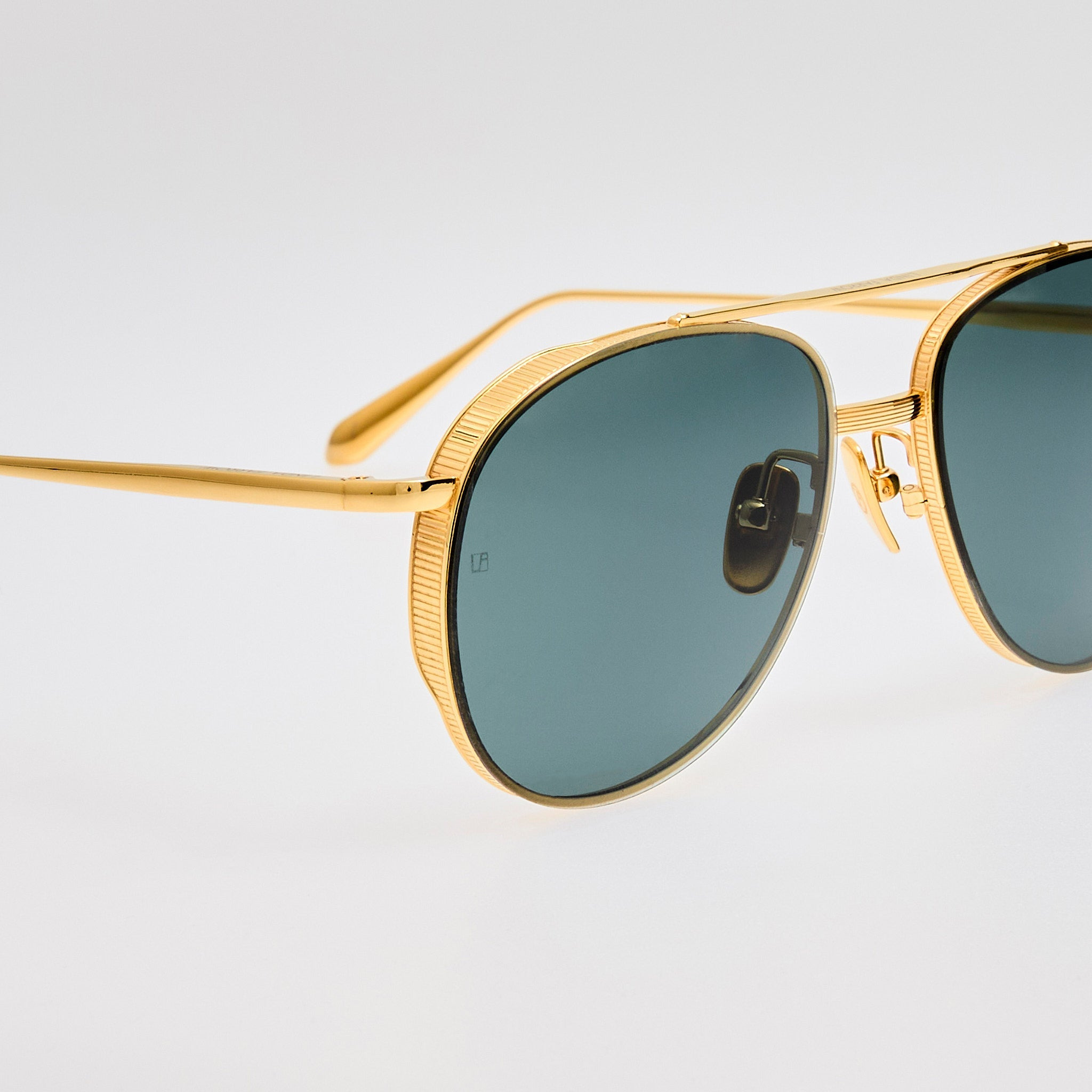 Meret Sunglasses in Green and Gold - 3