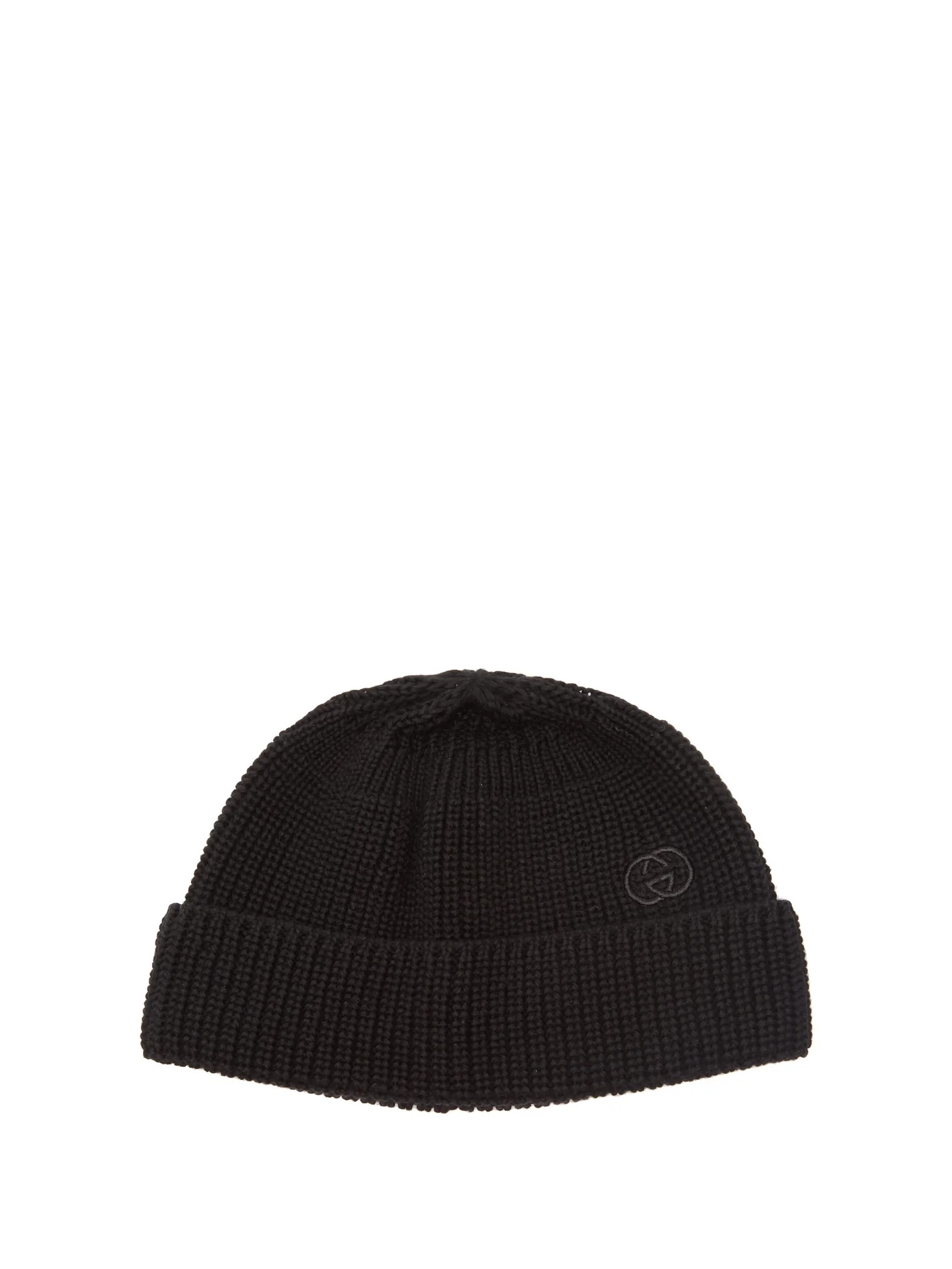 GG-embroidered cotton-knit beanie - 1