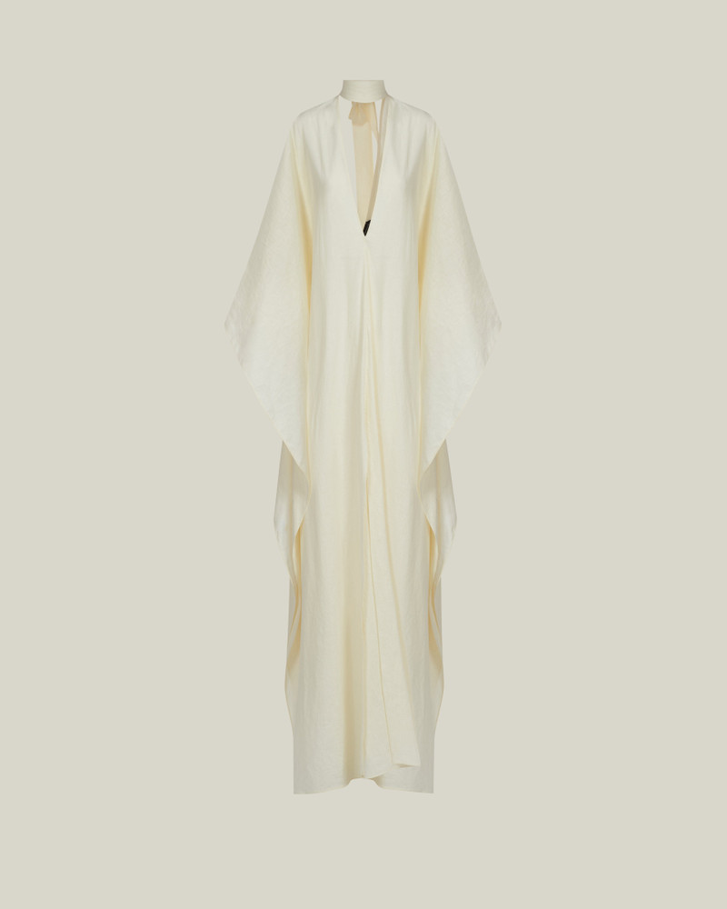 OOO Linen Kaftan in Ivory 1