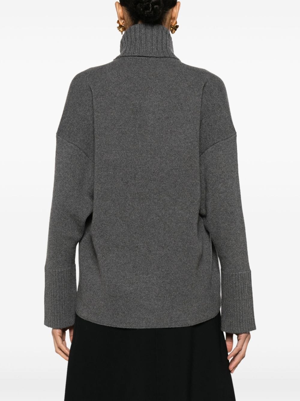 roll-neck cashmere-blend jumper - 4