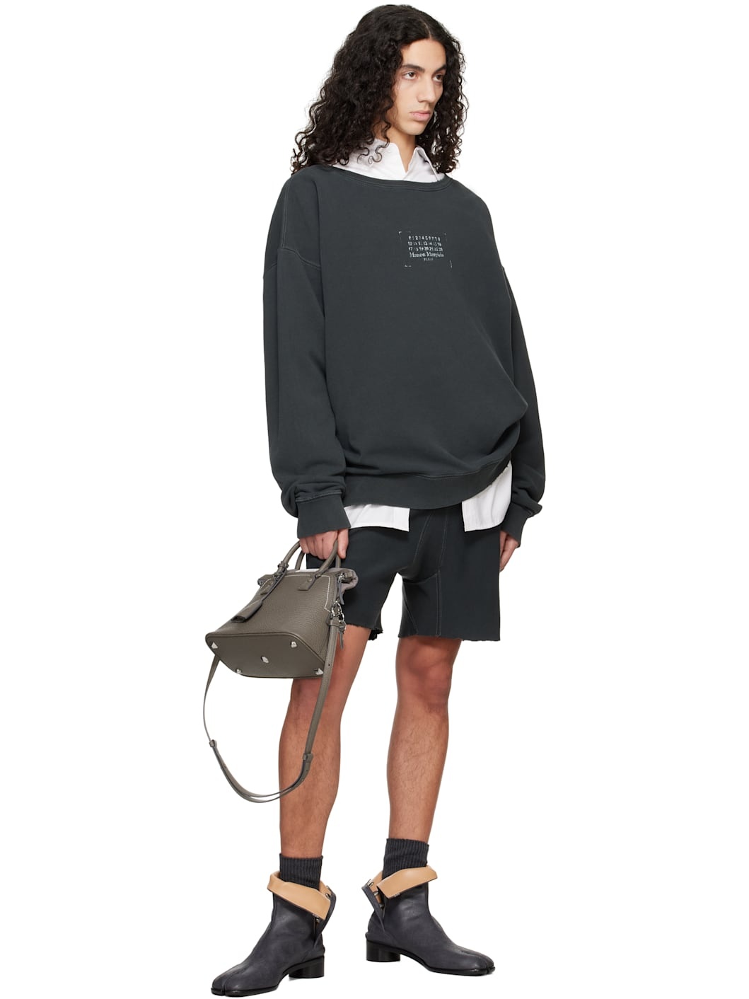 Gray Raw Edge Shorts - 4
