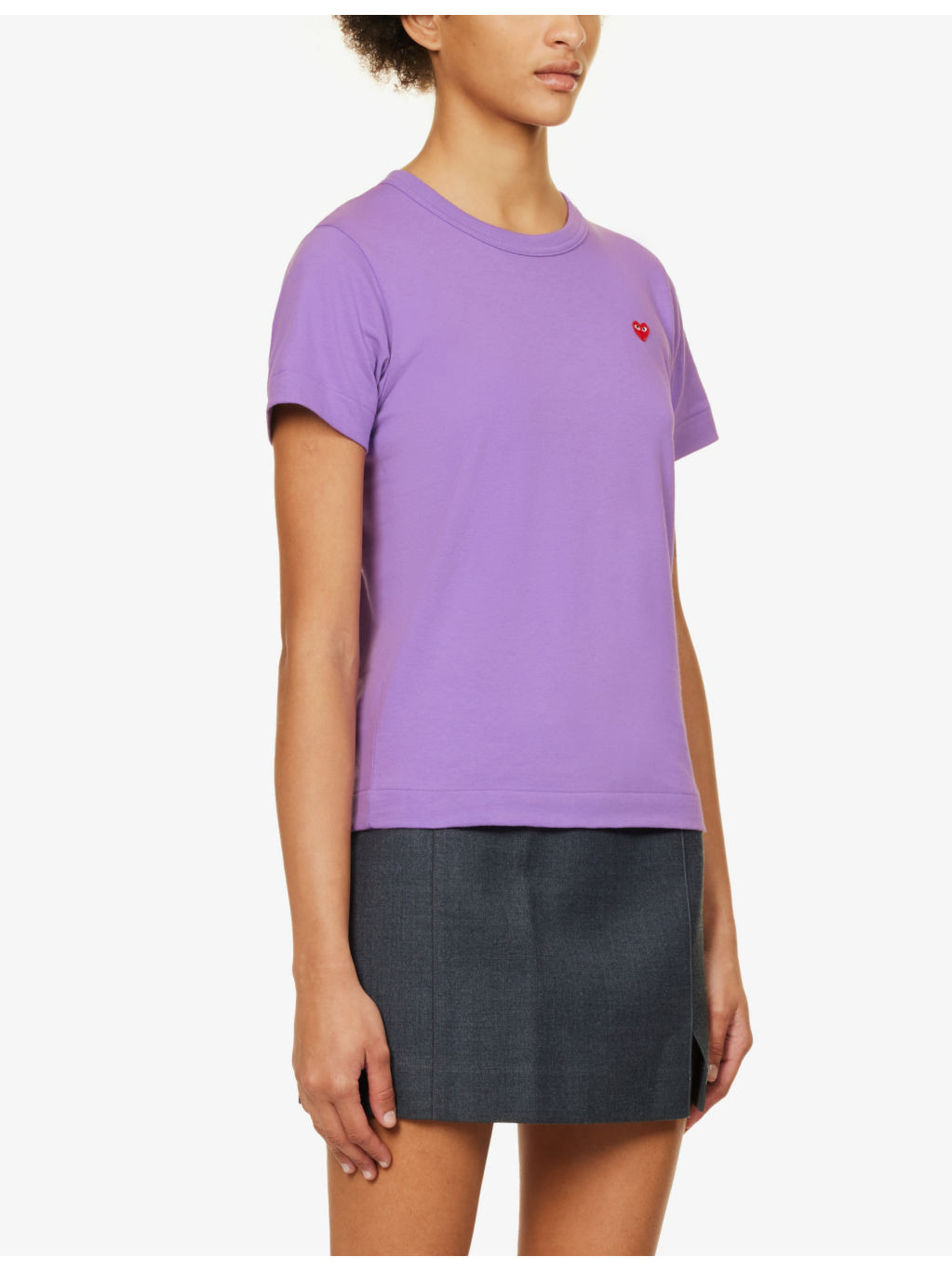 Heart-embroidered cotton-jersey T-shirt - 3
