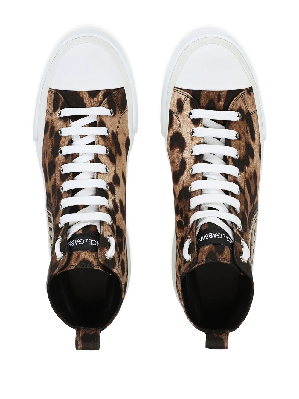 Portofino high-top leopard print sneakers - 4