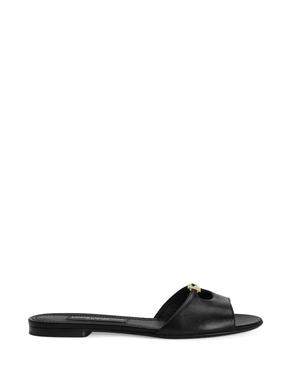 silk nappa leather flat slippers - 1