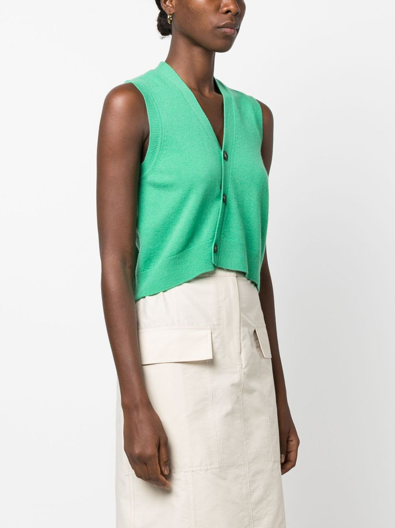 asymmetric V-neck knit vest 3