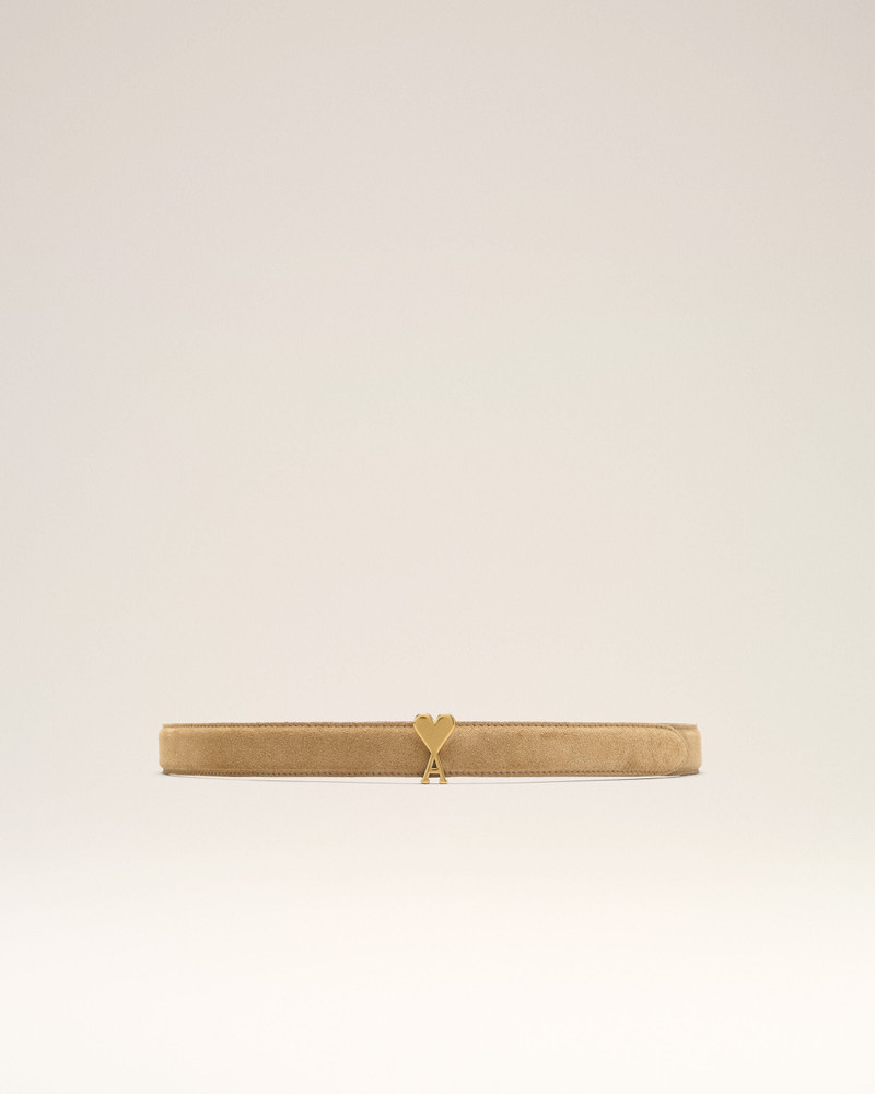ORANGE COWHIDE LEATHER AMI DE COEUR BUCKLE BELT 1