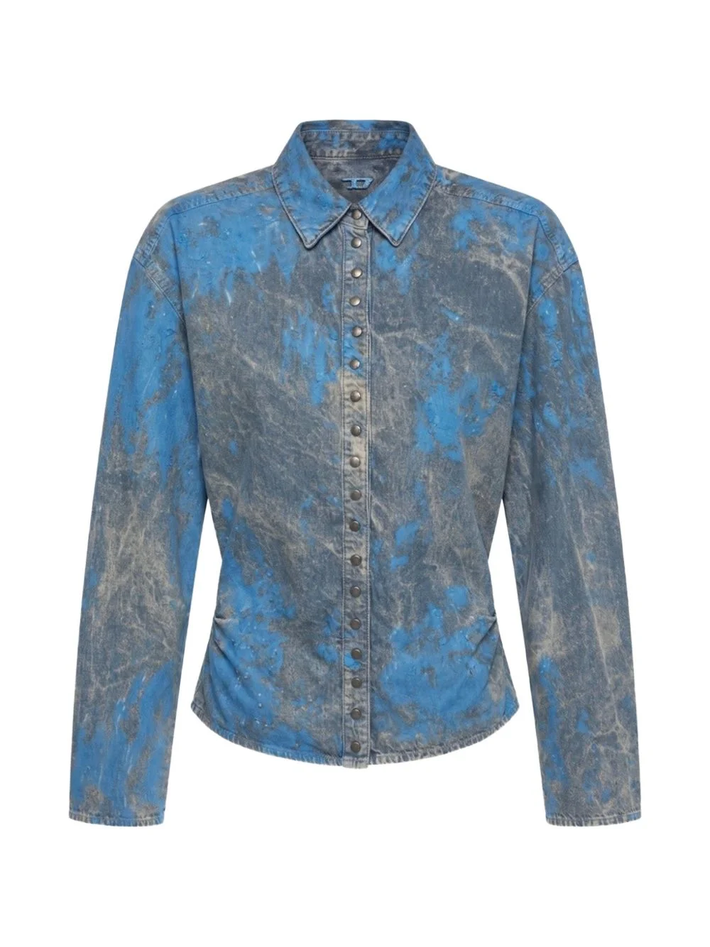 bleached-effect denim shirt - 1