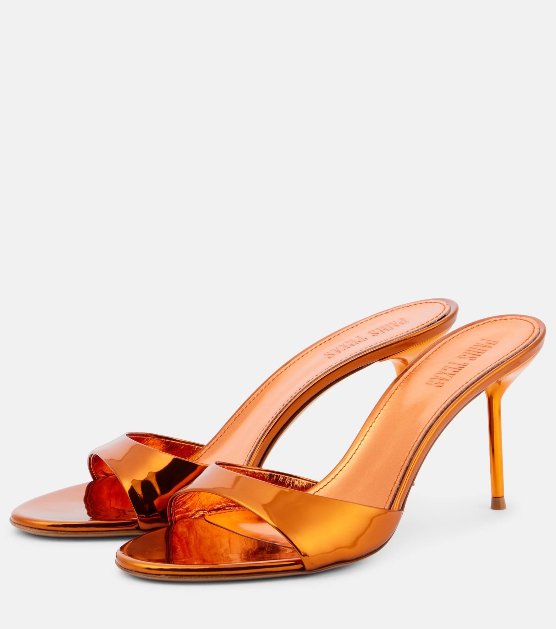 Lidia 70 metallic leather sandals - 4