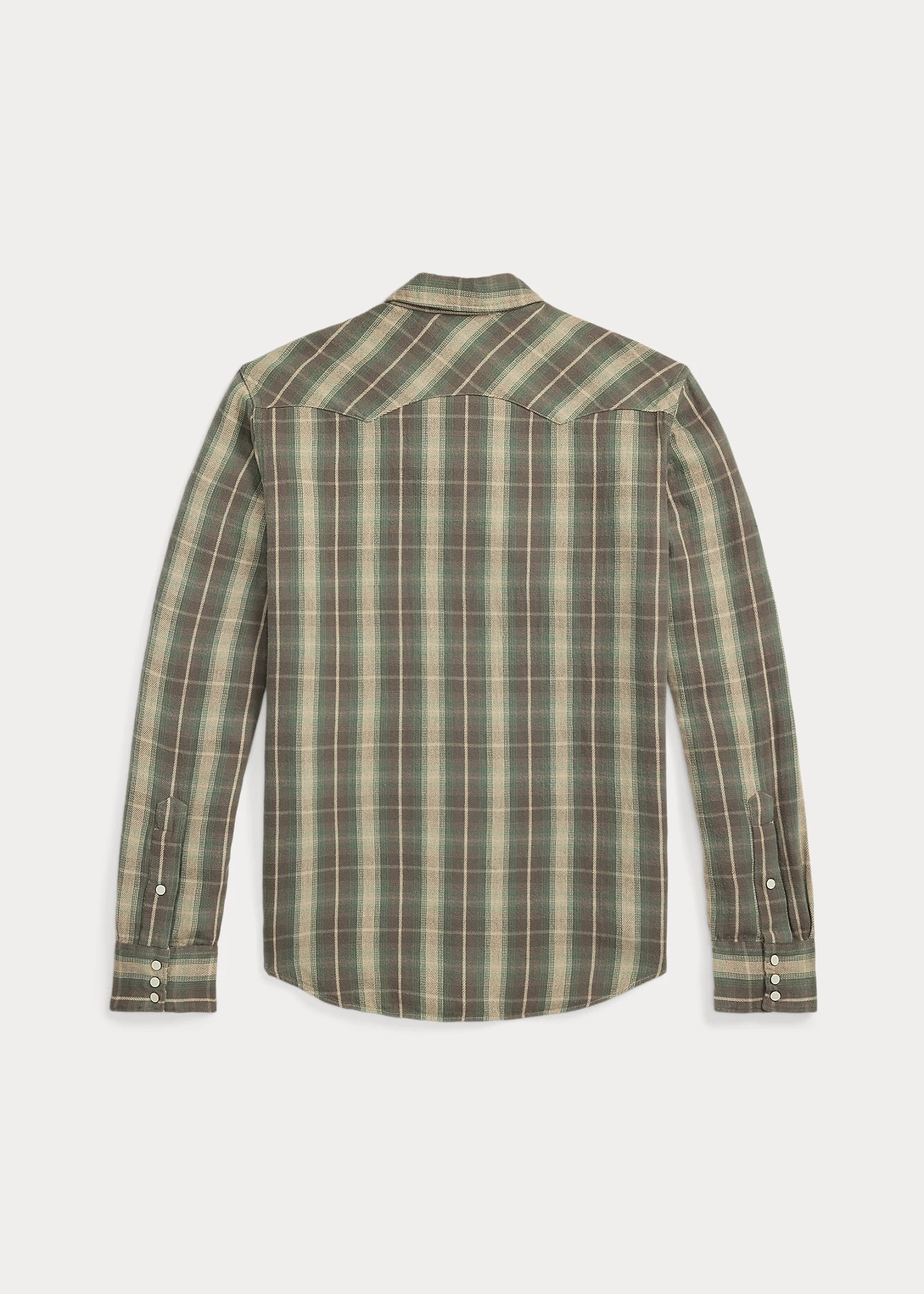 Slim Fit Plaid Twill Western Shirt - 2