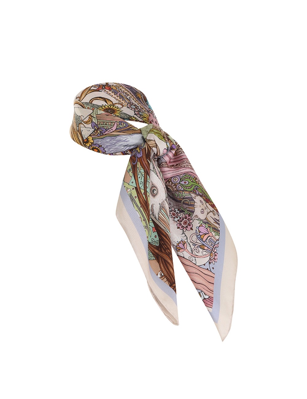 SILK SQUARE SCARF - 1
