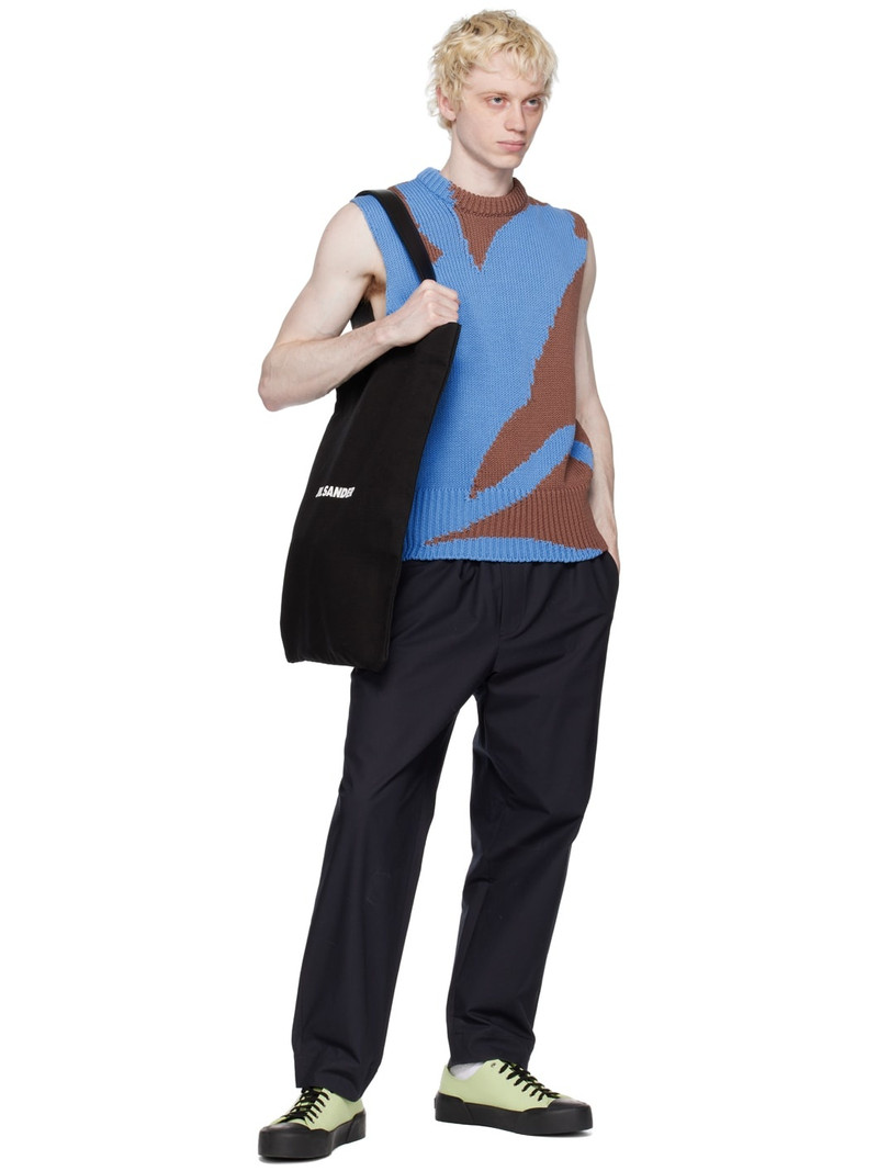 Jil Sander Blue Intarsia Vest outlook