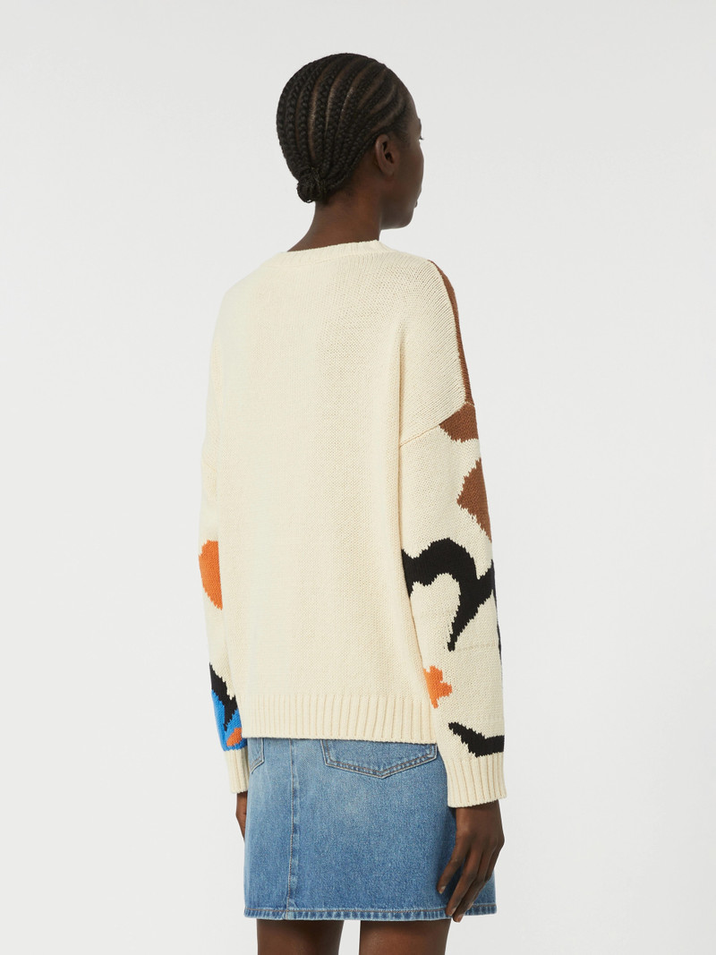 CELEBRE Patterned cotton crew-neck - MULTICOLOUR 4