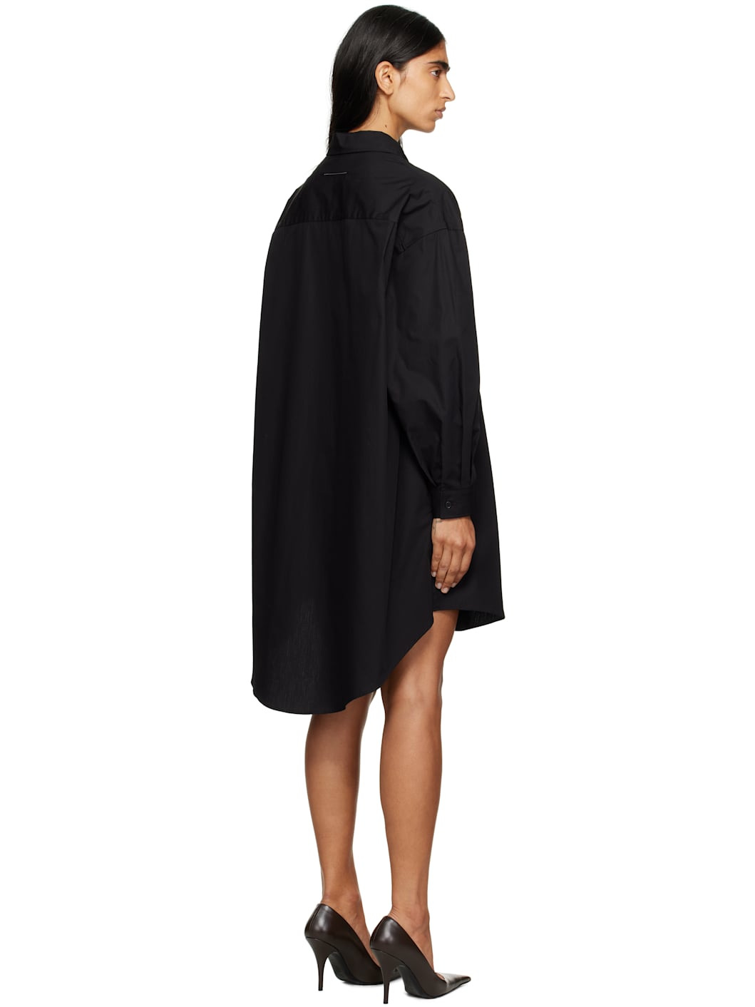 Black Shirt Minidress - 3