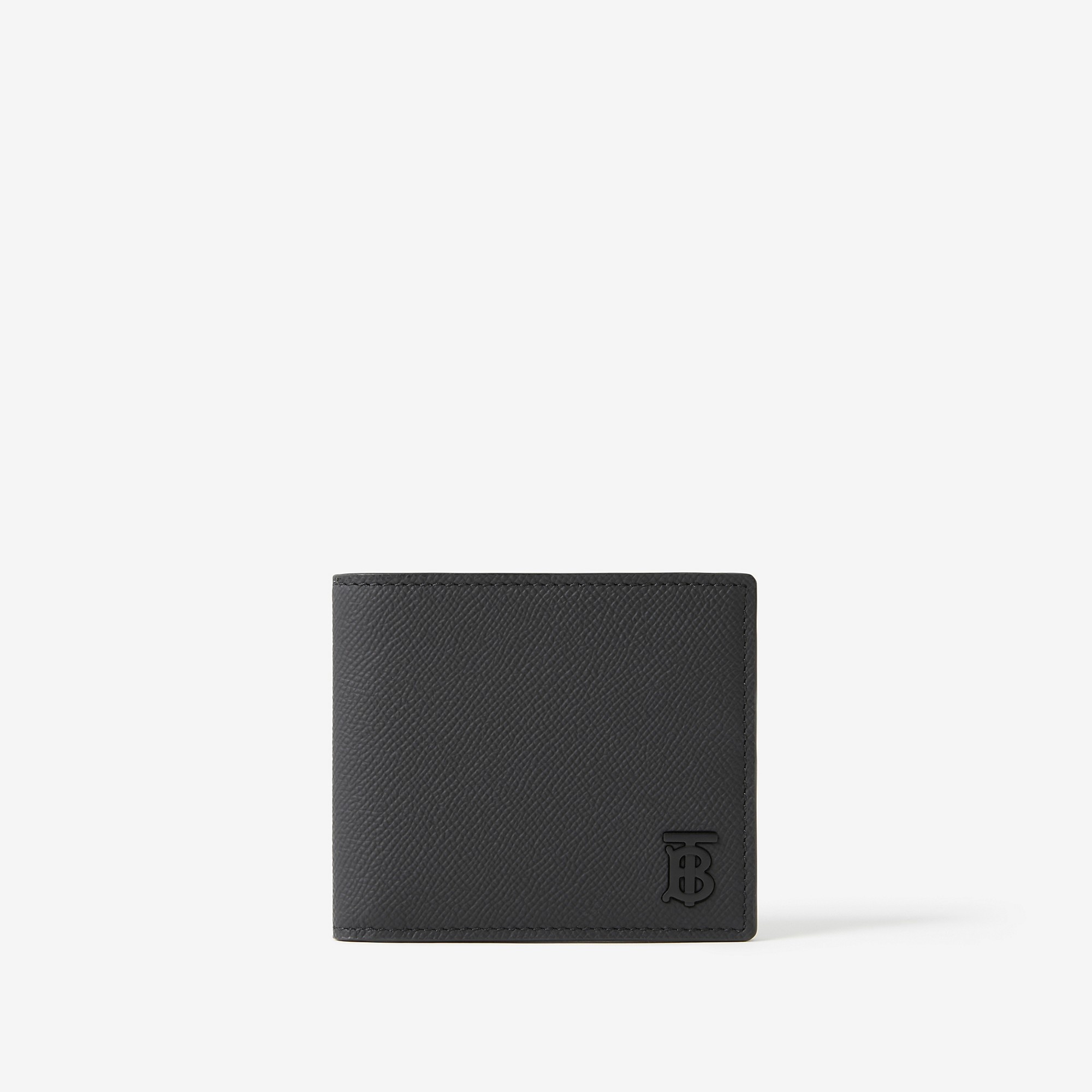 Logo Grainy Leather Billfold Wallet