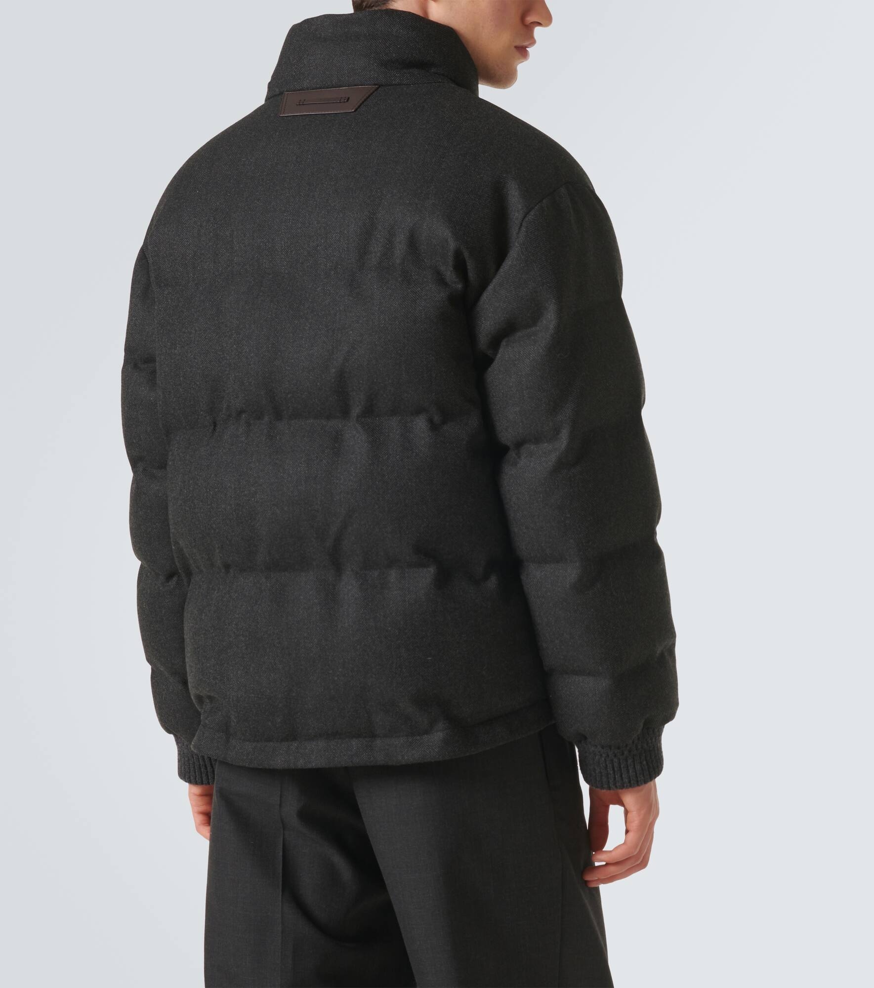 Herringbone wool puffer jacket - 4