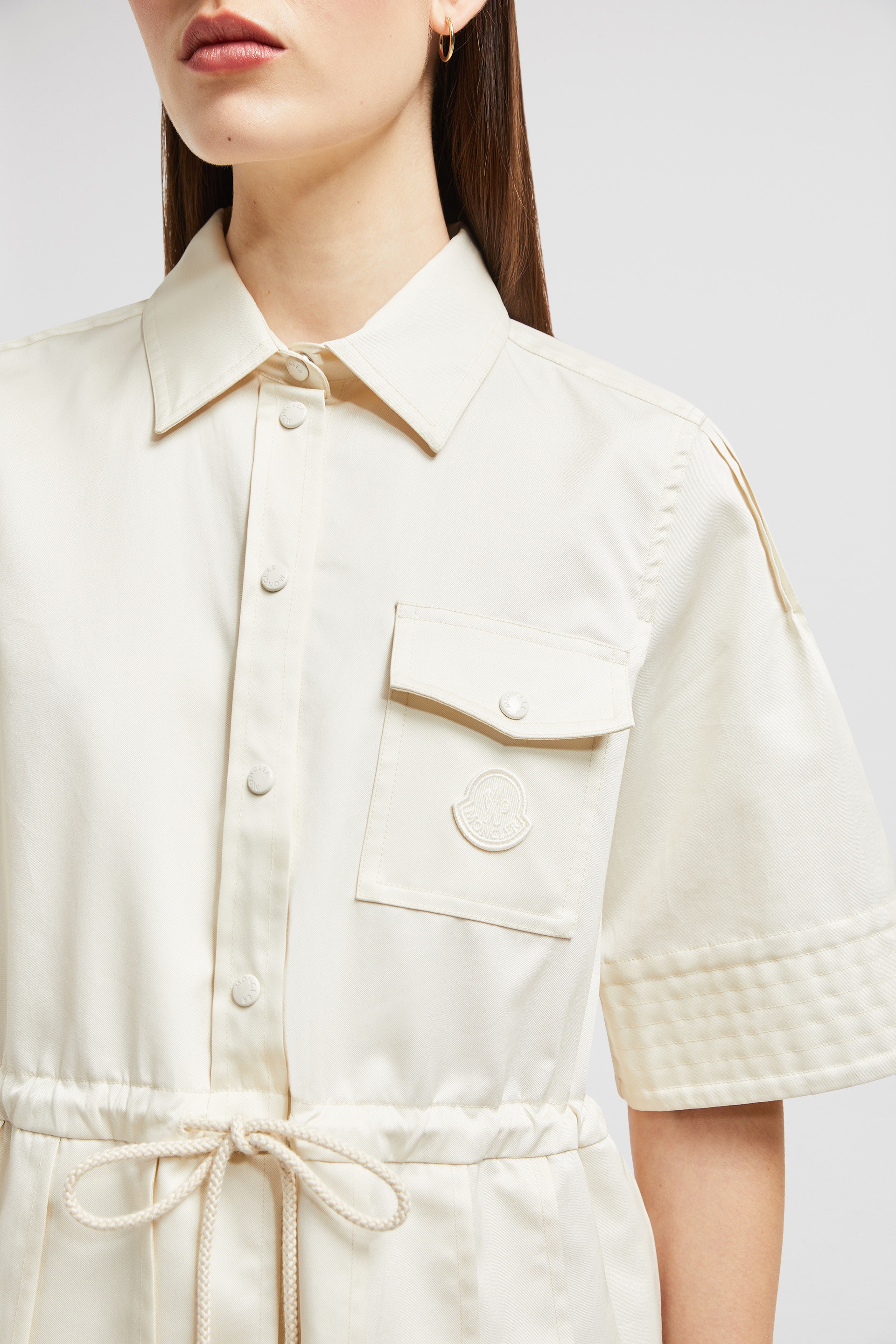 Cotton & Silk Midi Shirt Dress - 7