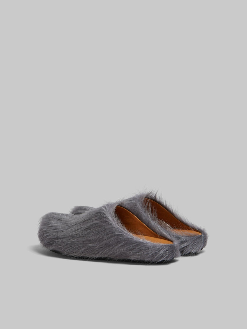GREY LONG-HAIR CALFSKIN FUSSBETT SABOT - 3
