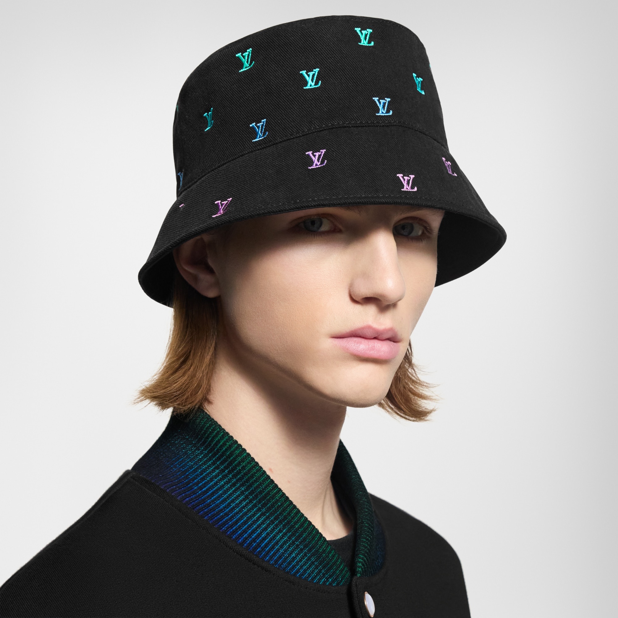 LV Blason Shading Denim Reversible Bucket Hat - 6