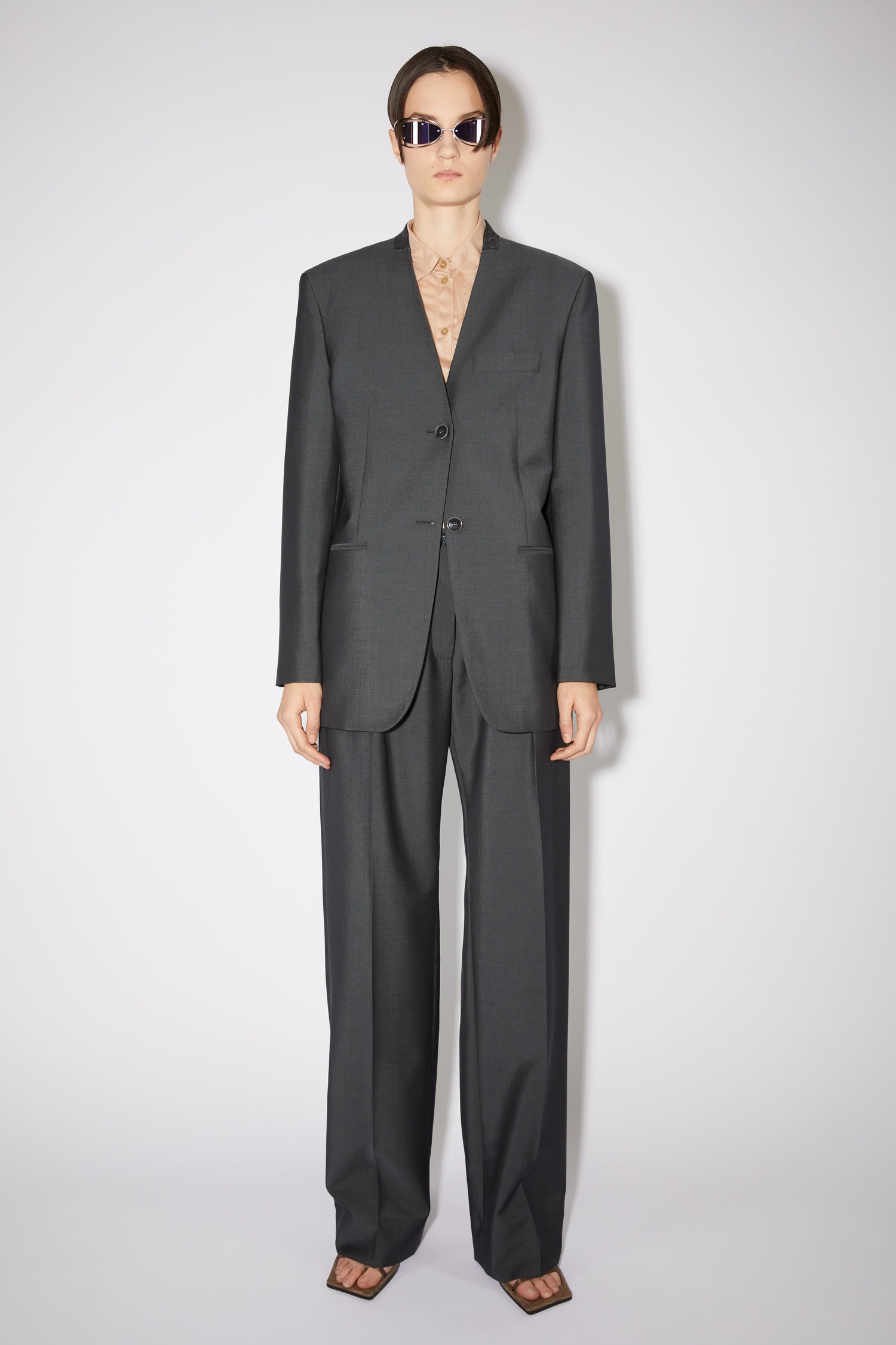 Tailored suit jacket - Charcoal Grey - 2