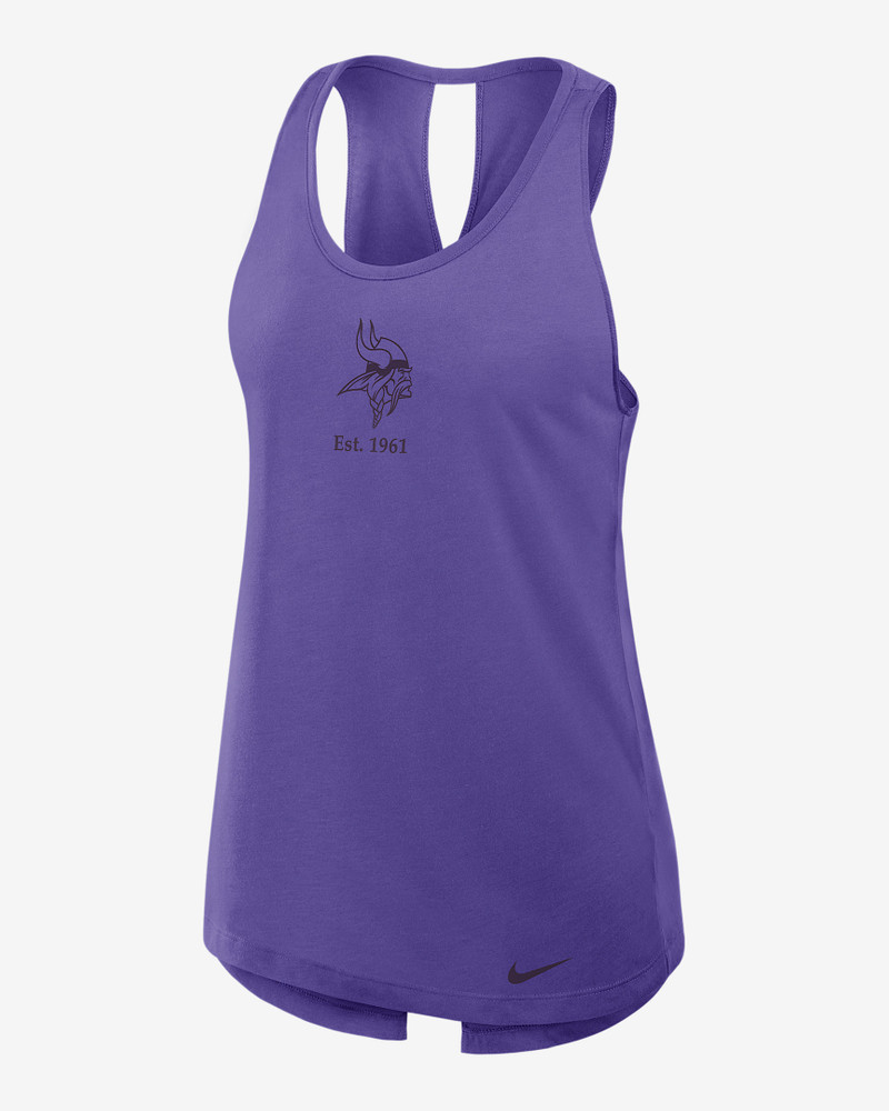 Minnesota Vikings Established Women's Nike Dri-FIT NFL Tank Top 1