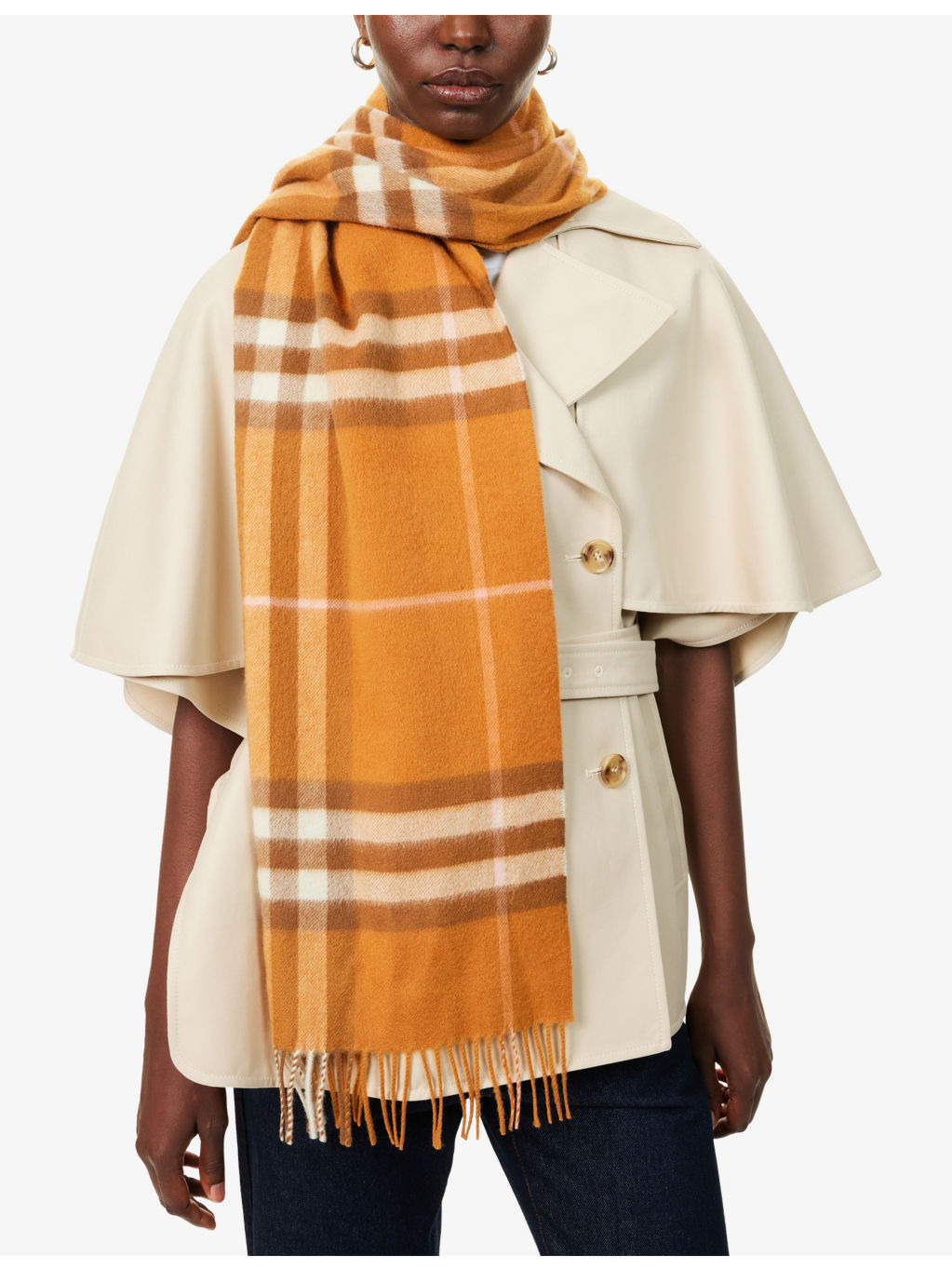 Check-Print Cashmere Scarf - 2