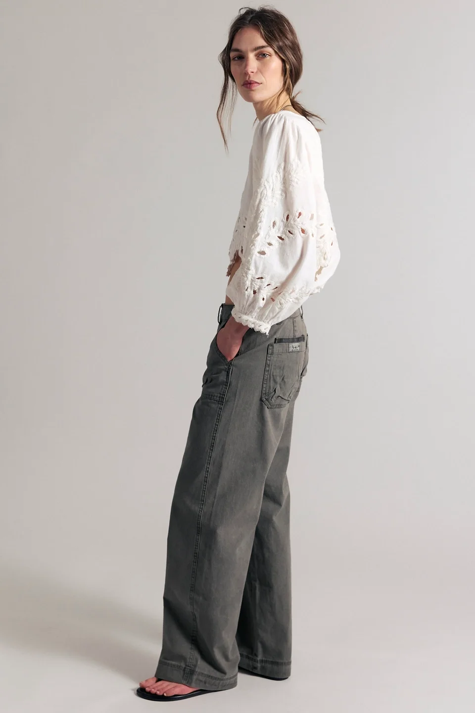 We The Free Yours Truly Low-Rise Cargo Chino Pants - 1