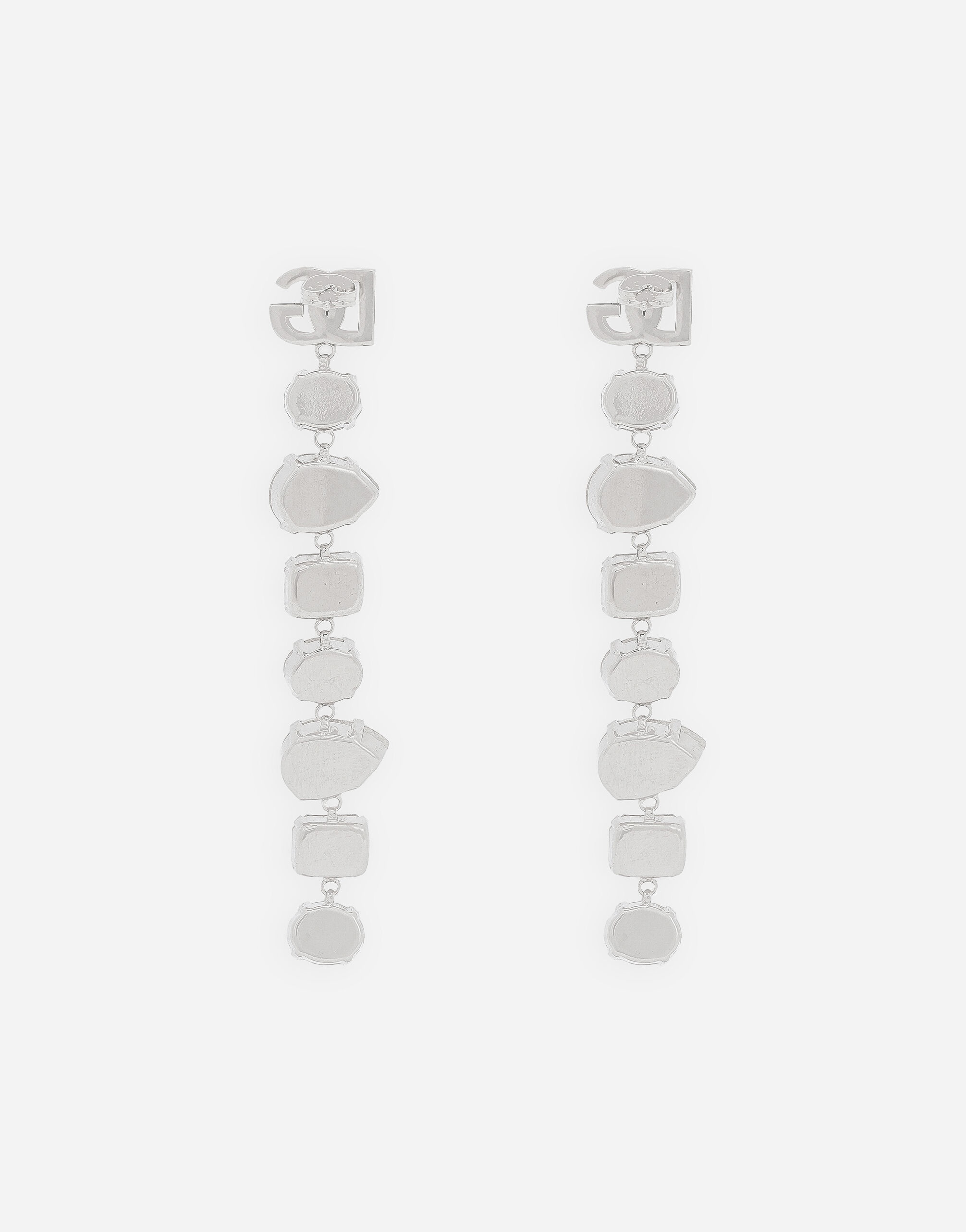 Long earrings with rhinestones and DG logo - 3