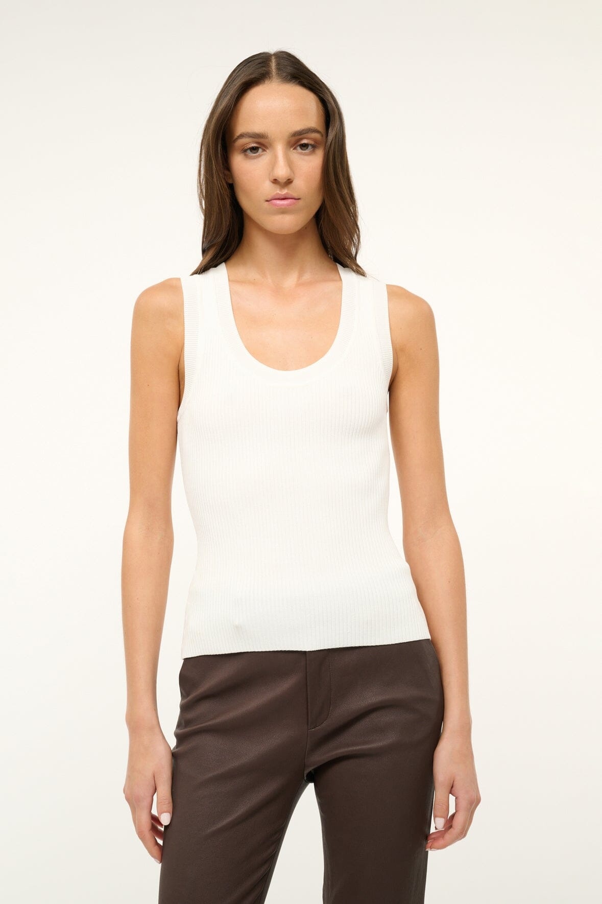 STAUD JULIETTE TOP IVORY - 2