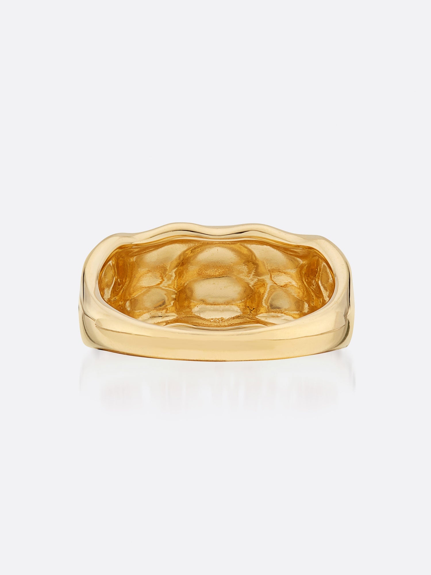 Golden Waves Molten Band Ring - 4