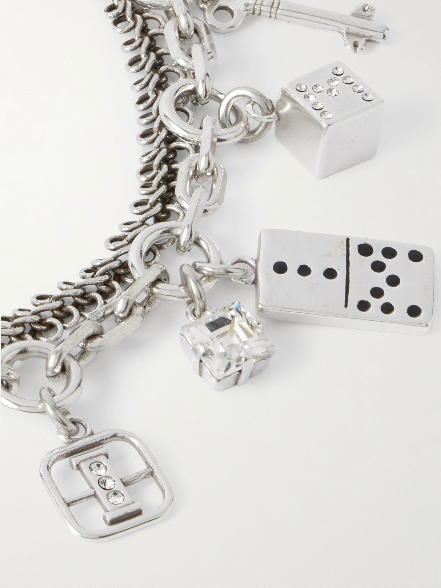Crystal-embellished silver-tone bracelet Silver - 4
