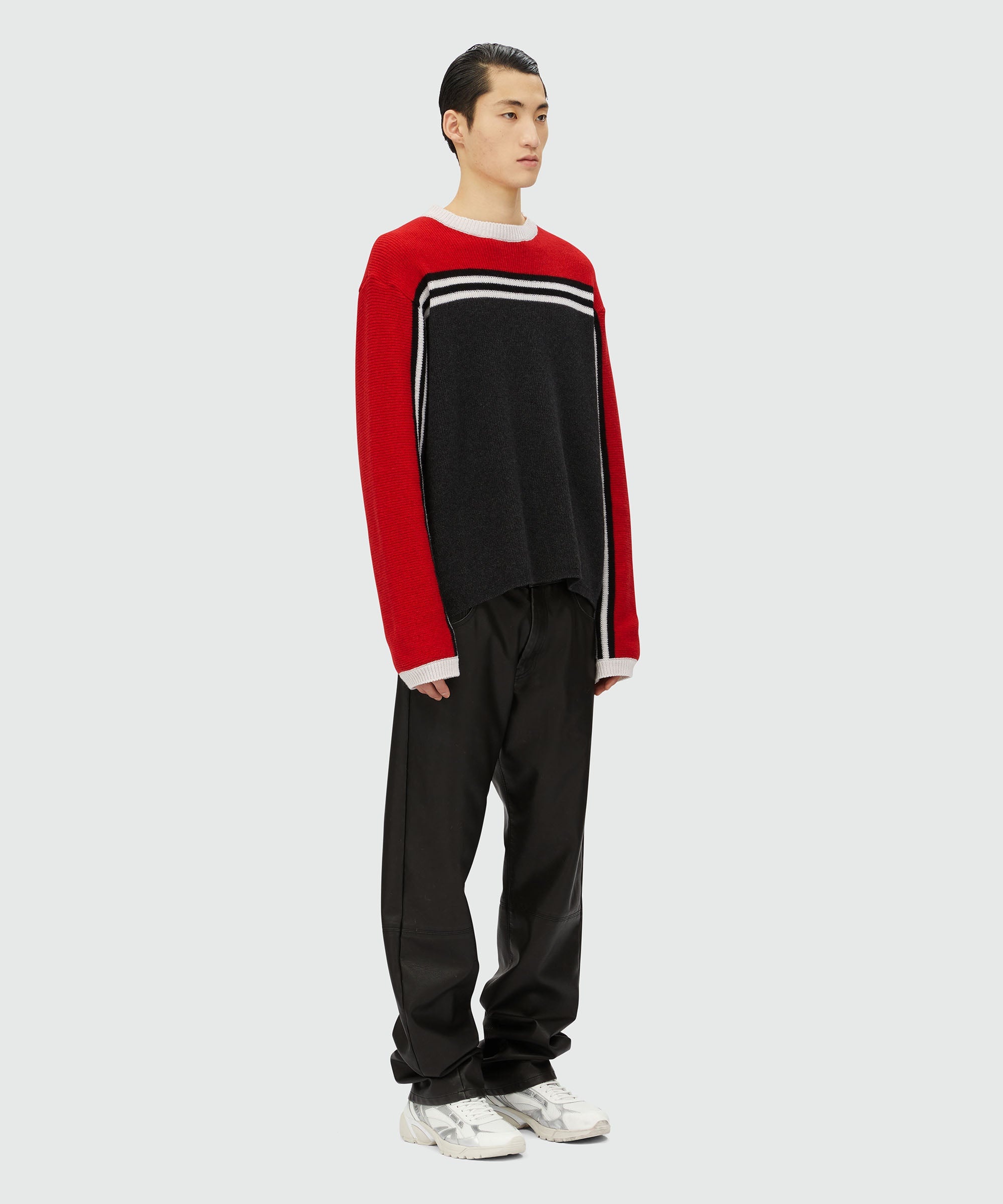 Blended wool sweater with jacquard motif - 4